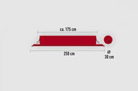 Verbindbare Kissenrolle „Zip-XL Lounger“ Rot, 50021