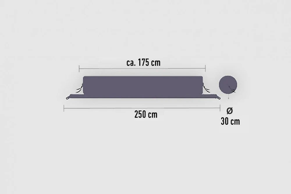 Verbindbare Kissenrolle „Zip-XL Lounger“ Dunkelgrau, 50022