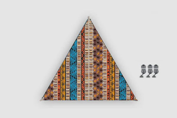 Verbindbares Sonnensegel TC-Zip-Canvas Afrika Design 50053