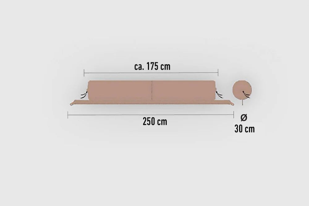 Verbindbare Kissenrolle „Zip-XL Lounger“ Ocker, 50066