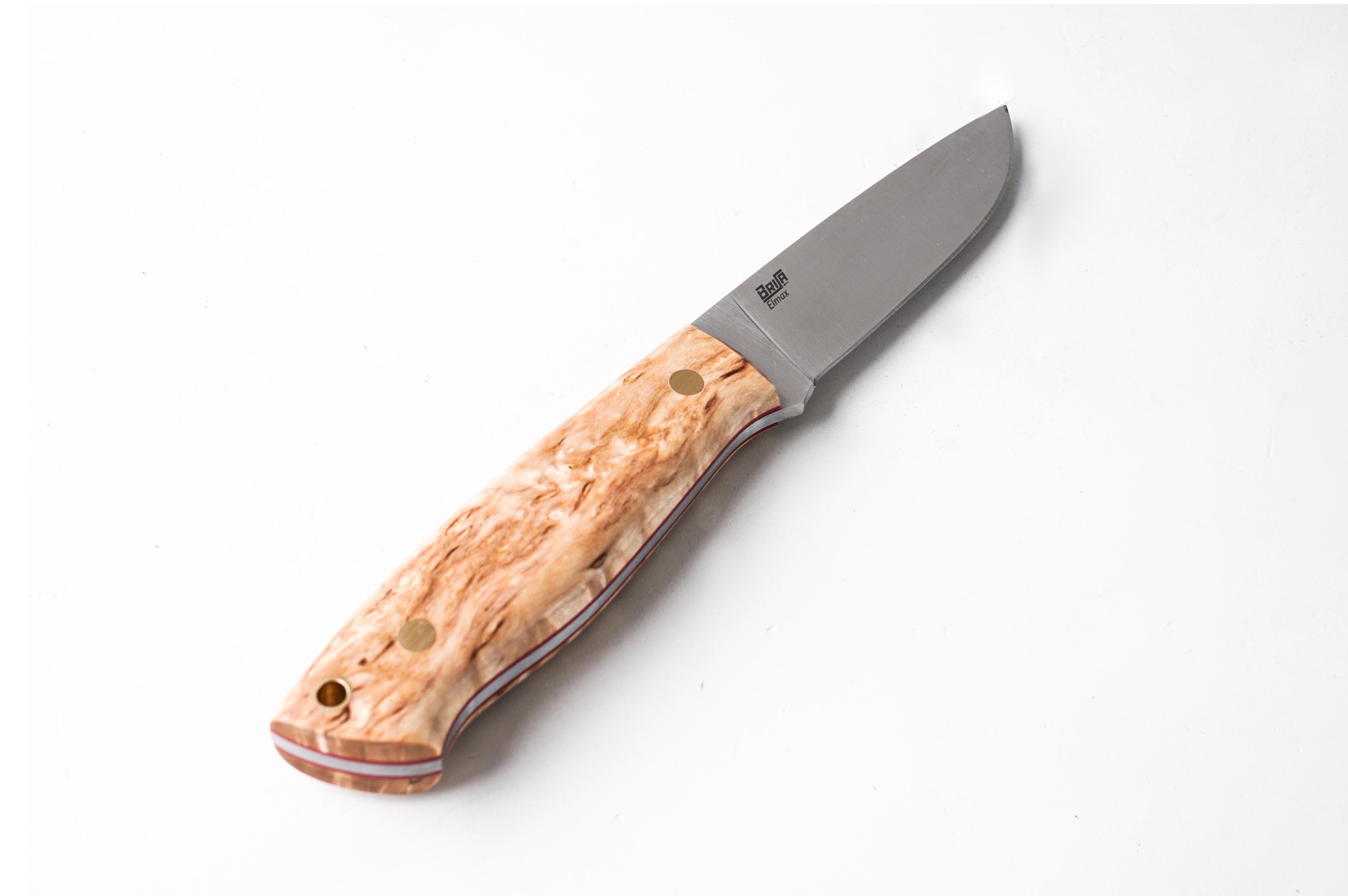 Trapper 95 - CurlyBirch - Flat - Bushcraft - Elmax - 21 cm - Bushcraft knives