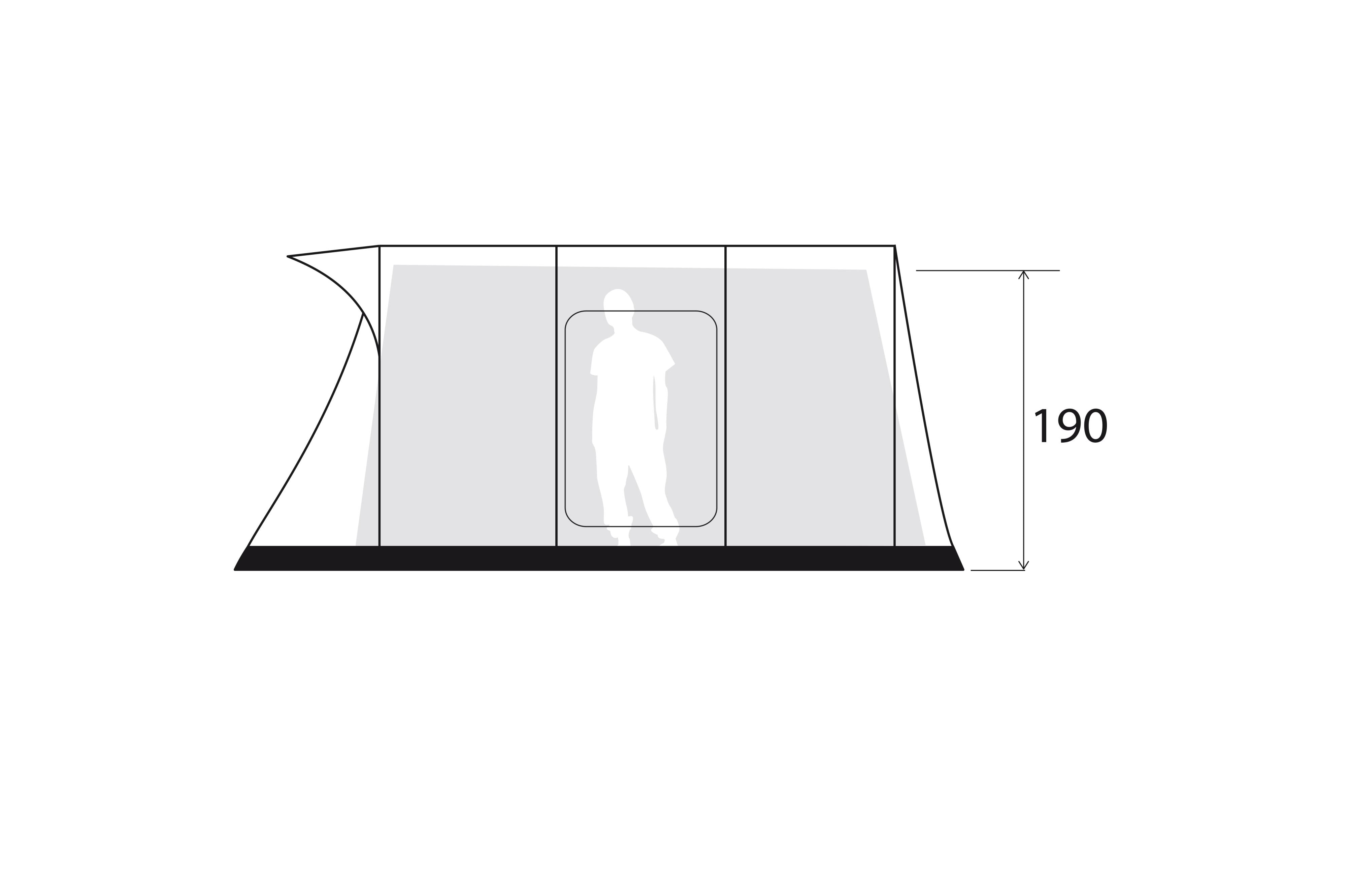 Brunner - Bullet 5 - 330x610xH200 cm - 5 Personen Zelte