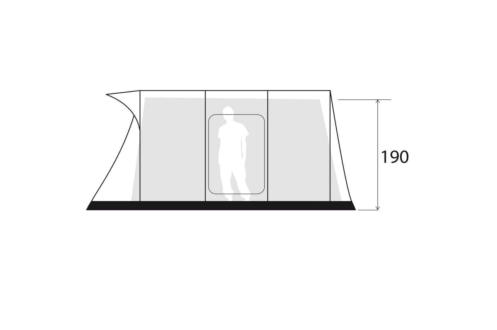 Brunner - Bullet 5 - 330x610xH200 cm - 5 Personen Zelte