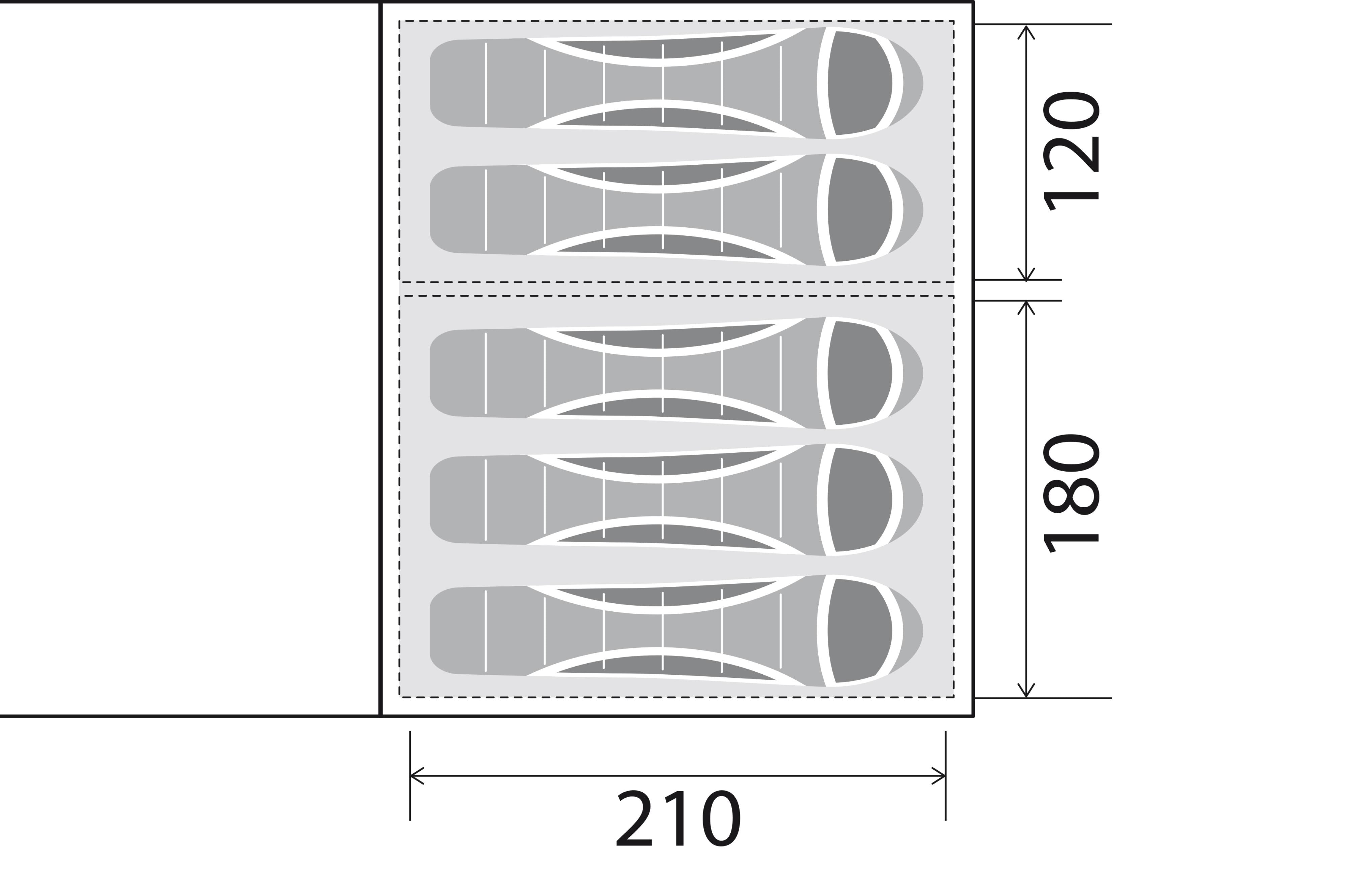 Brunner - Bullet 5 - 330x610xH200 cm - 5 Personen Zelte