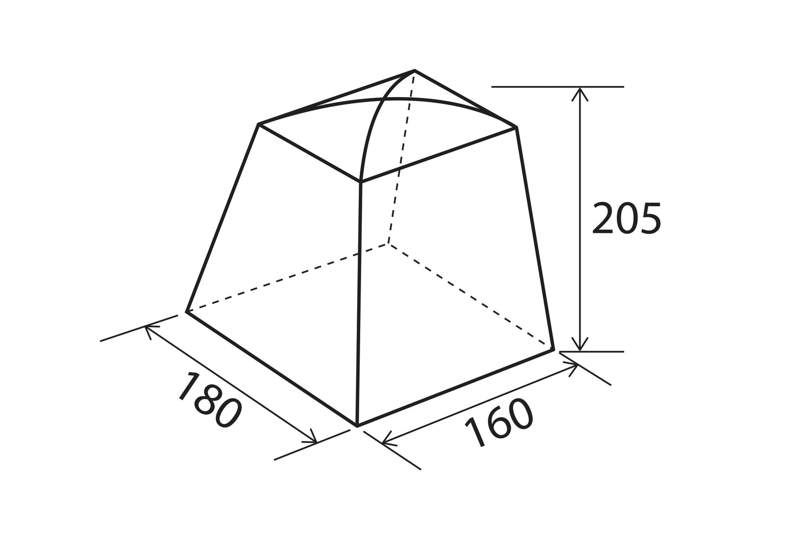 Brunner - Cabina Maxi NG - 180x160xH205cm - Vorzelte