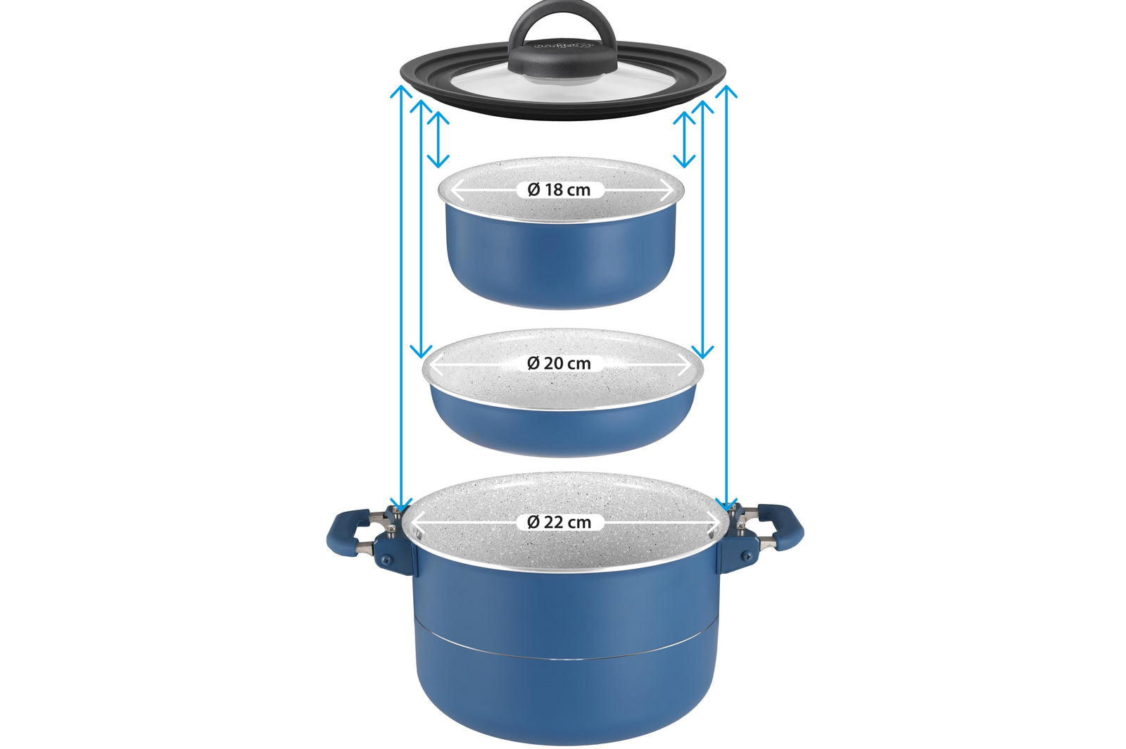 Brunner - Carezza Magnetogrip 7 + 1 Ø22 - Ø22x20 cm - Essen & Küche