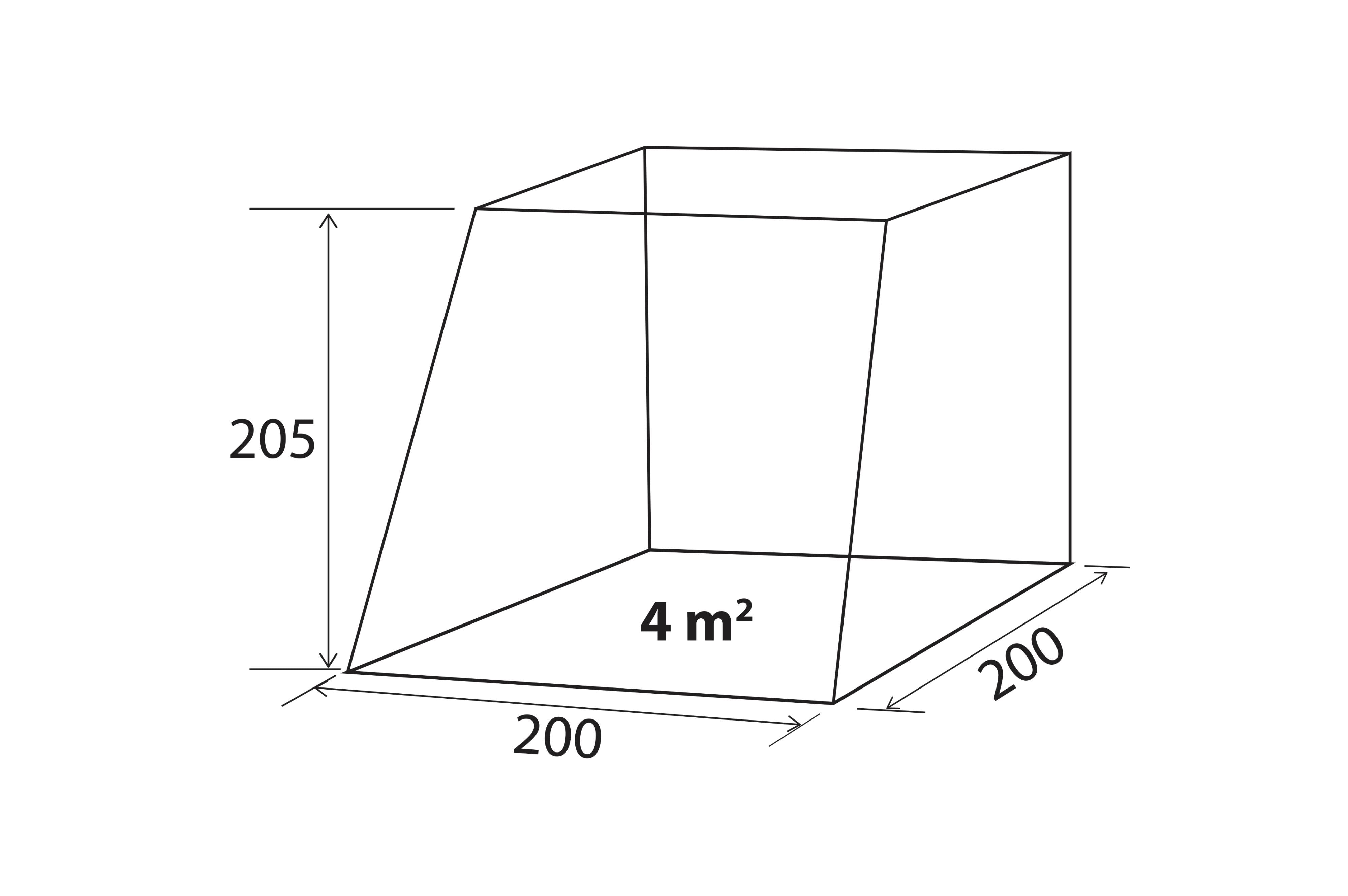 Brunner - Comet - 200x200xH215 cm - Vorzelte