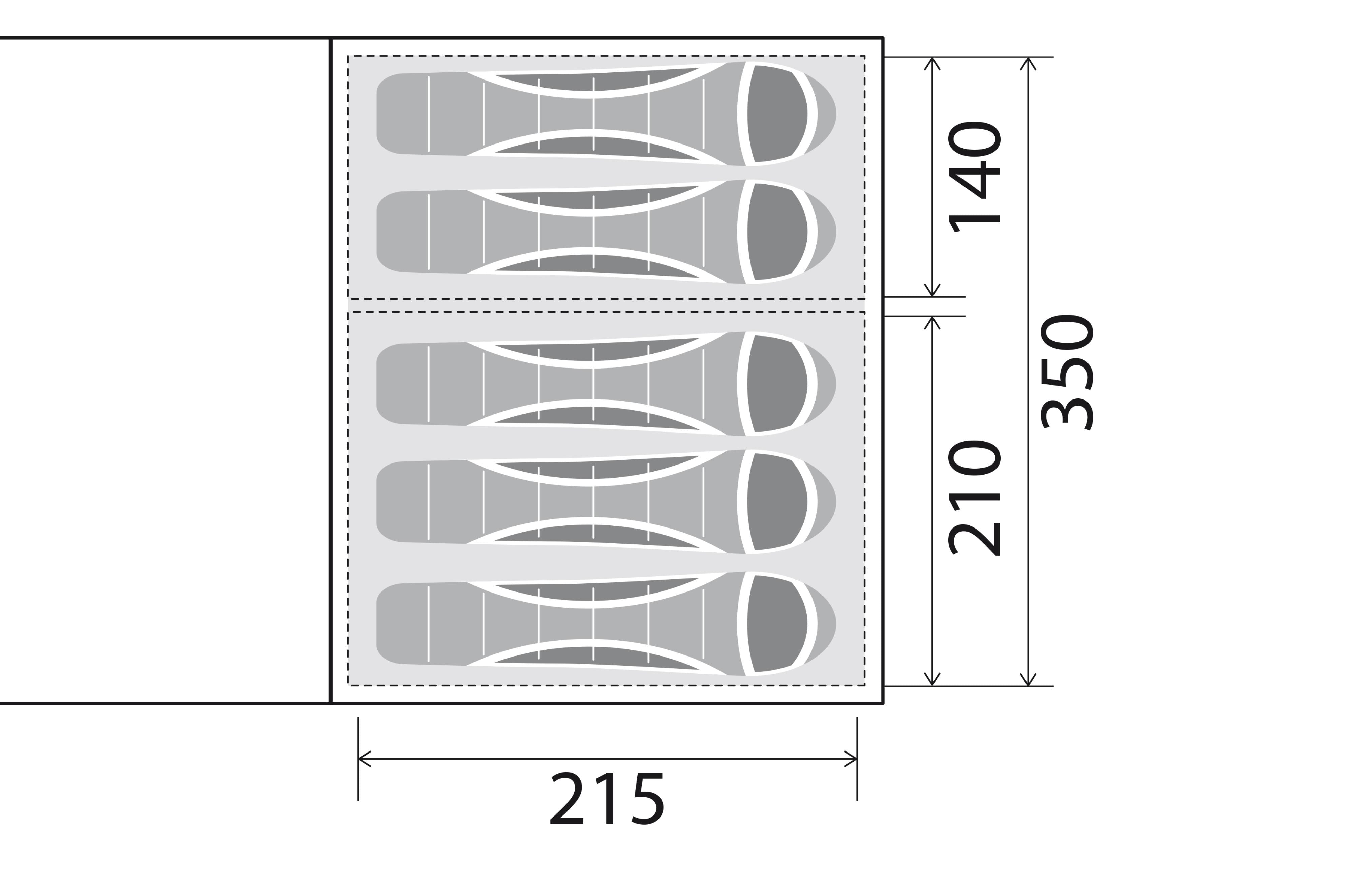 Brunner - Paraiso 5/6 - 370x600xH215 cm - 5 Personen Zelte