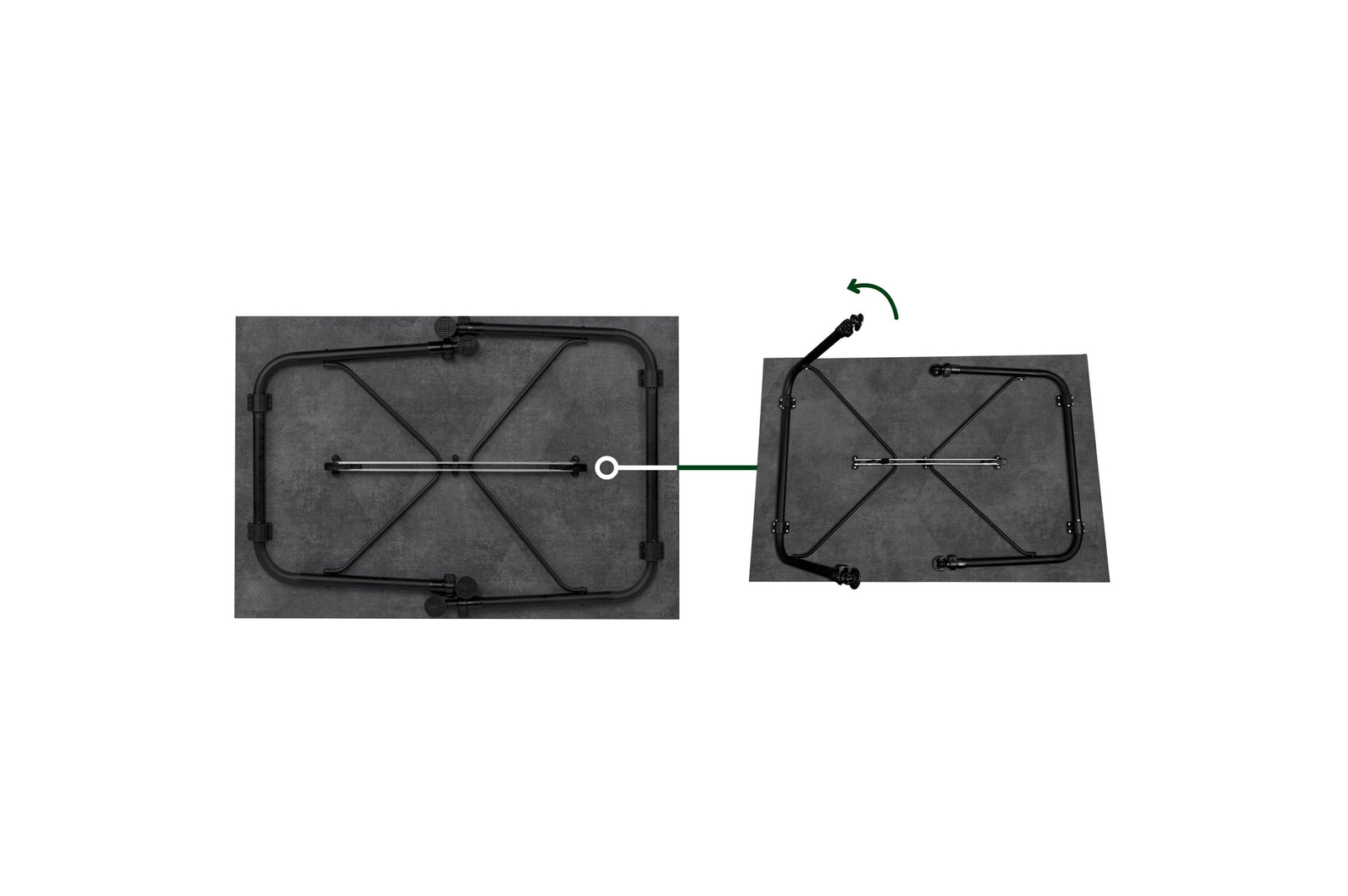 Tabylo Exterio 100 - 106x68xH50.5/75 cm - Camping Tische