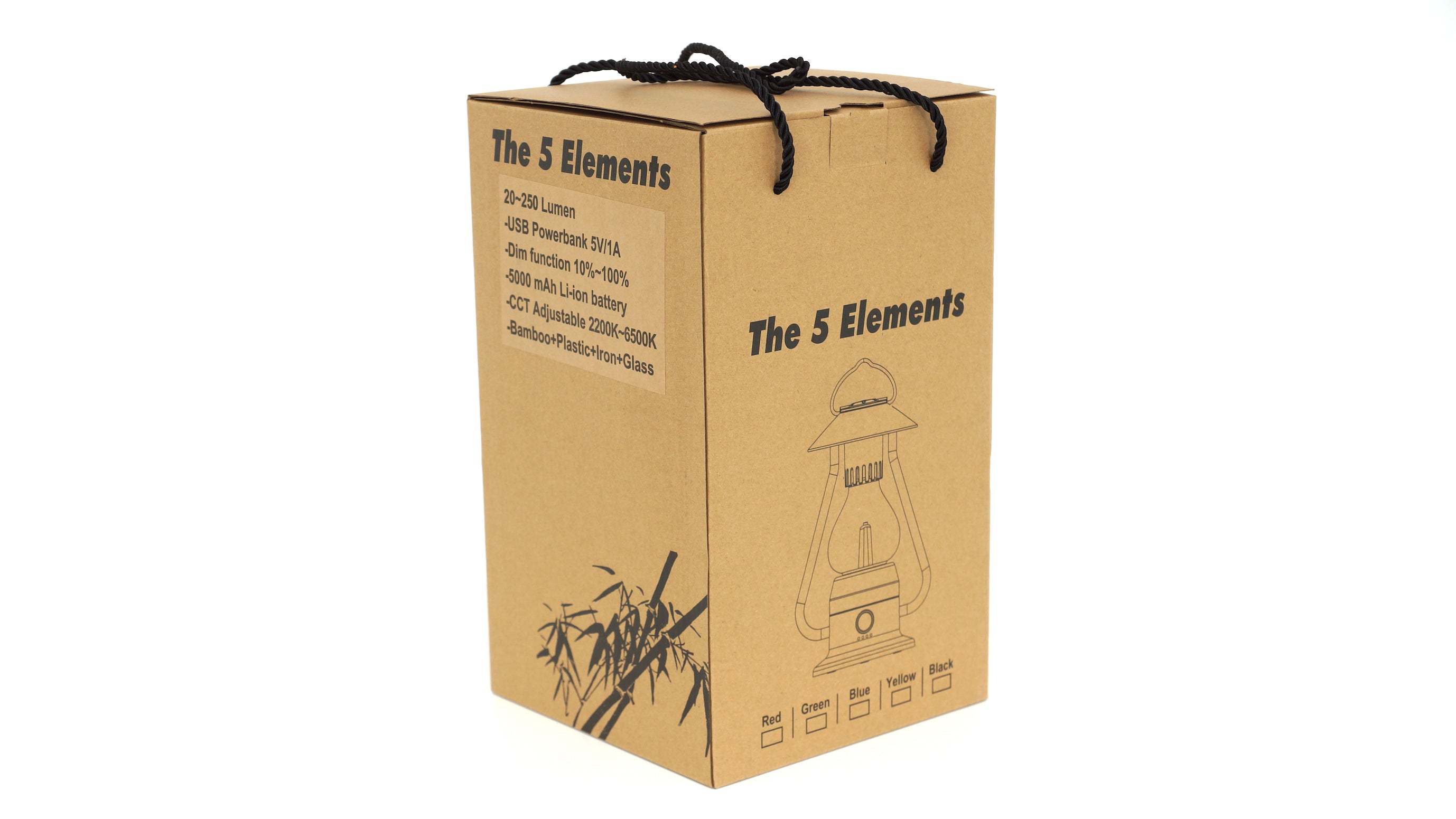 The 5 Element Lantern black