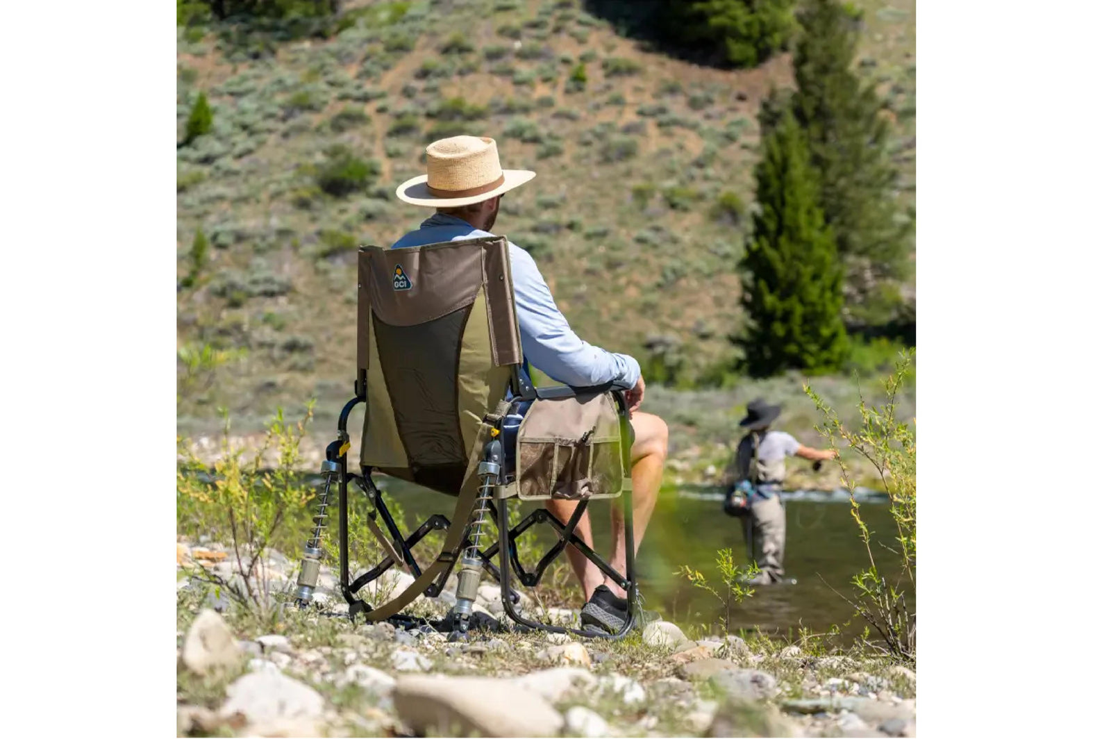 Adjustable Rocker Aged Fatigue - 61.5x61.5x98 cm - Camping Stühle