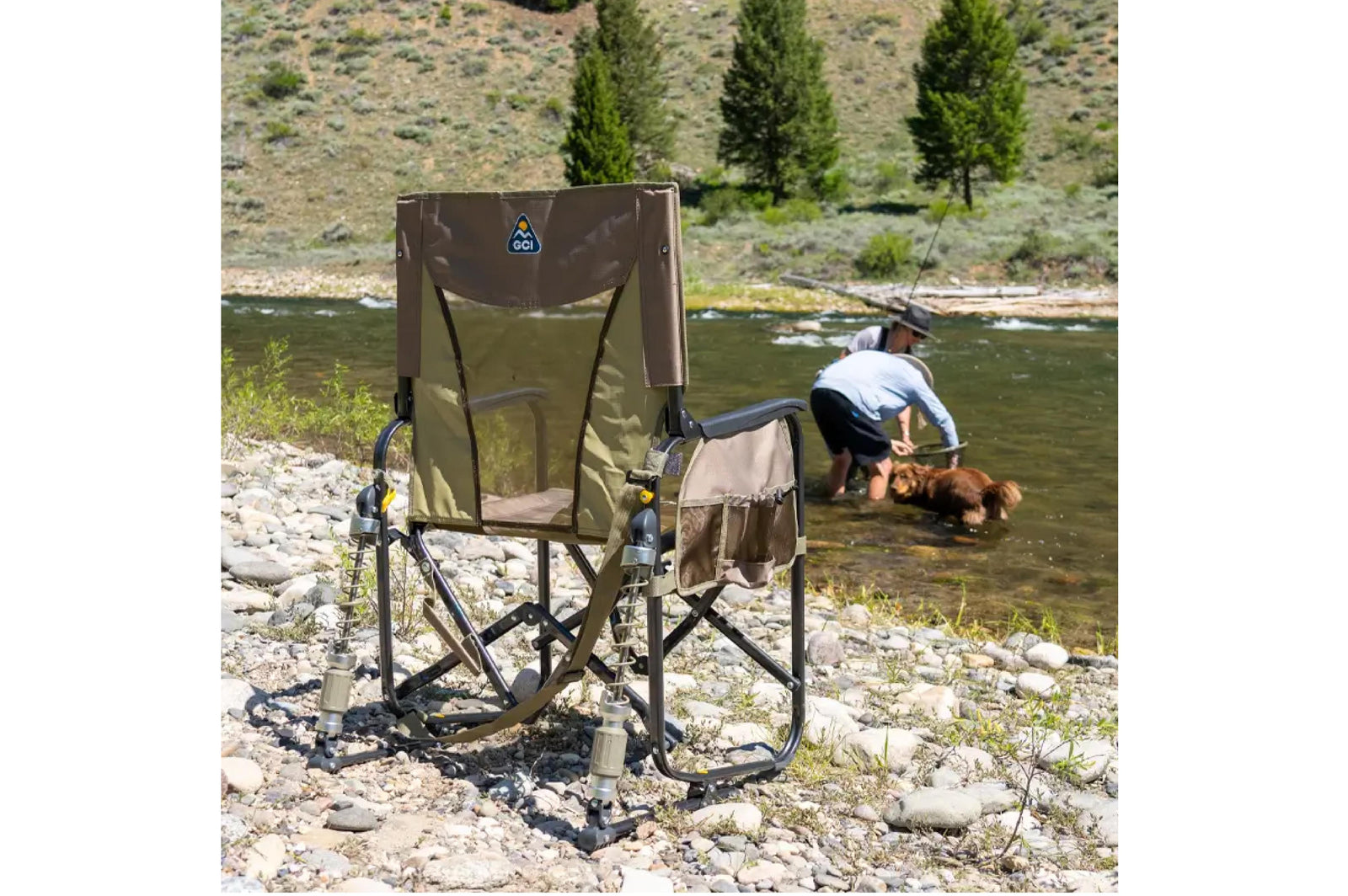 Adjustable Rocker Aged Fatigue - 61.5x61.5x98 cm - Camping Stühle