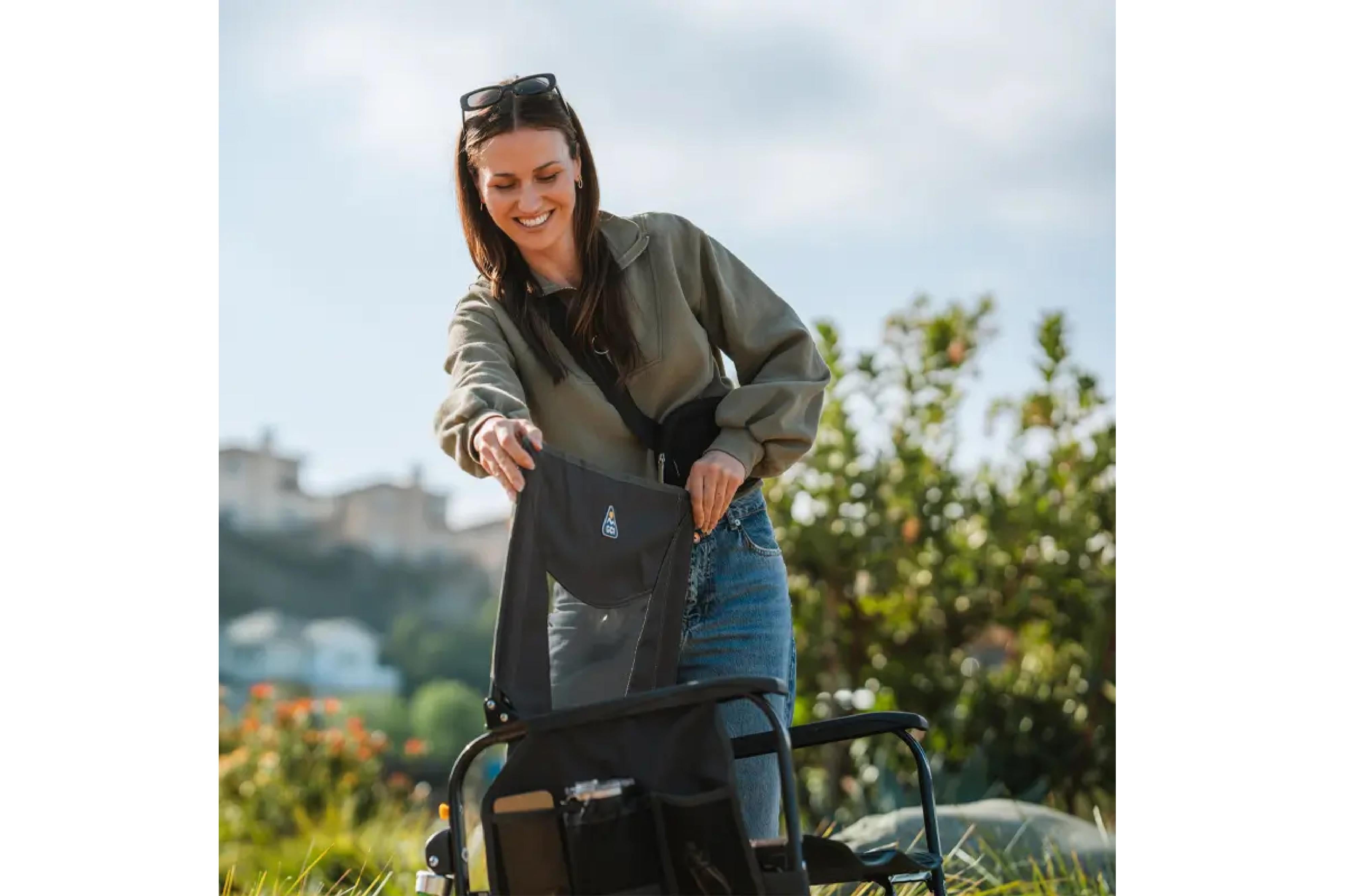 Adjustable Rocker Dark Charcoal - 61.5x61.5x98 cm - Camping Stühle