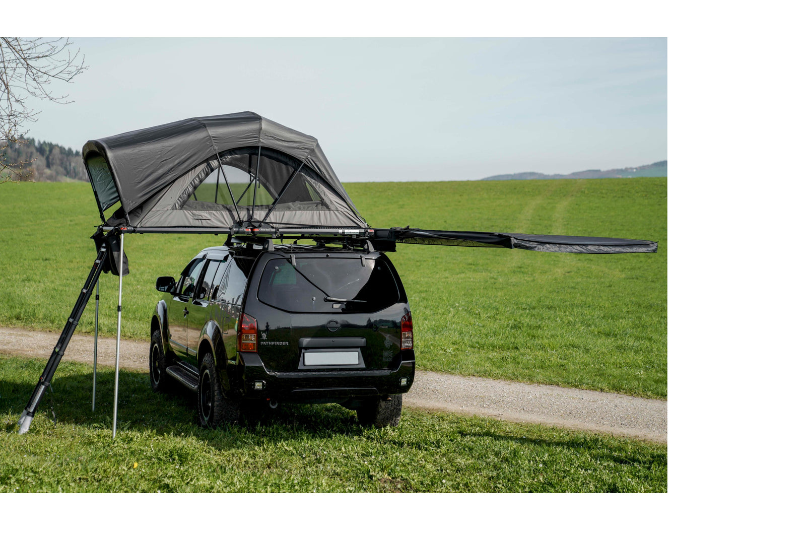 180° Car Awning, Right-Side Mounting