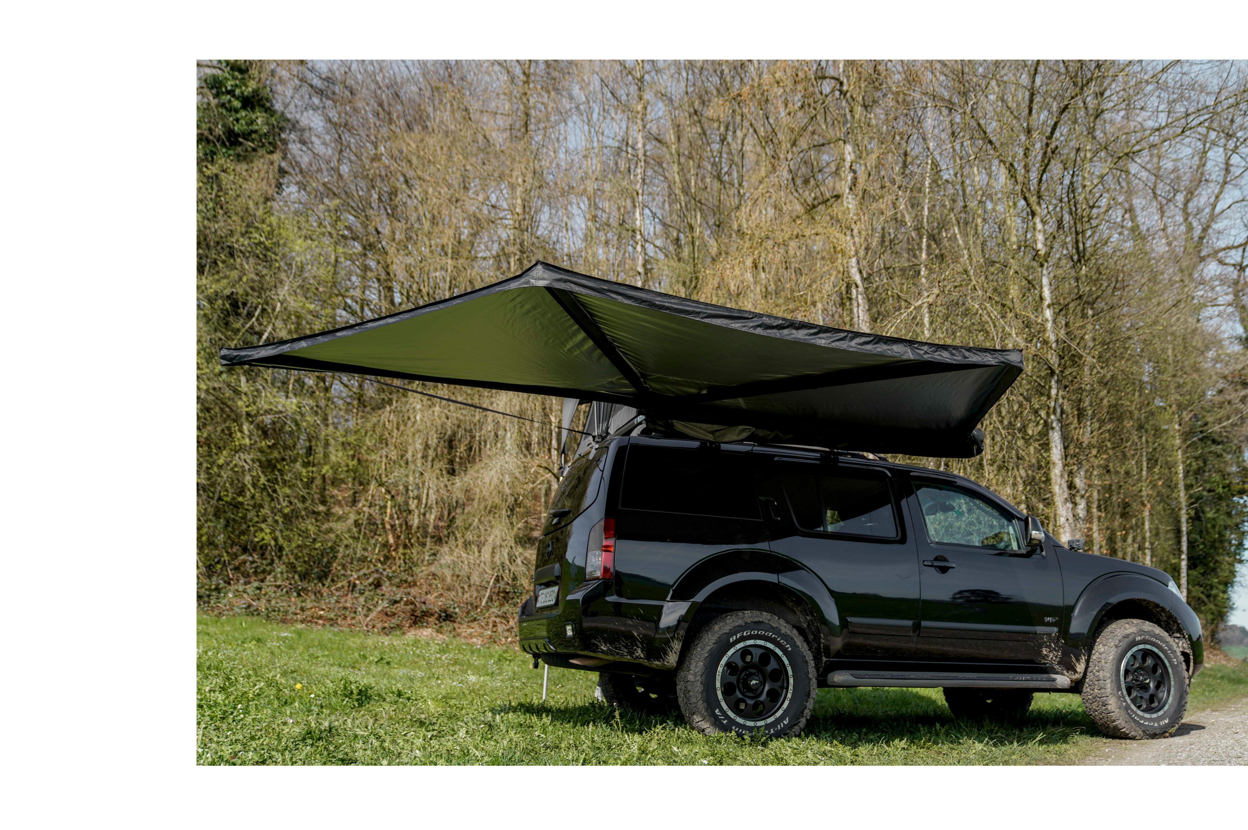 180° Car Awning, Right-Side Mounting