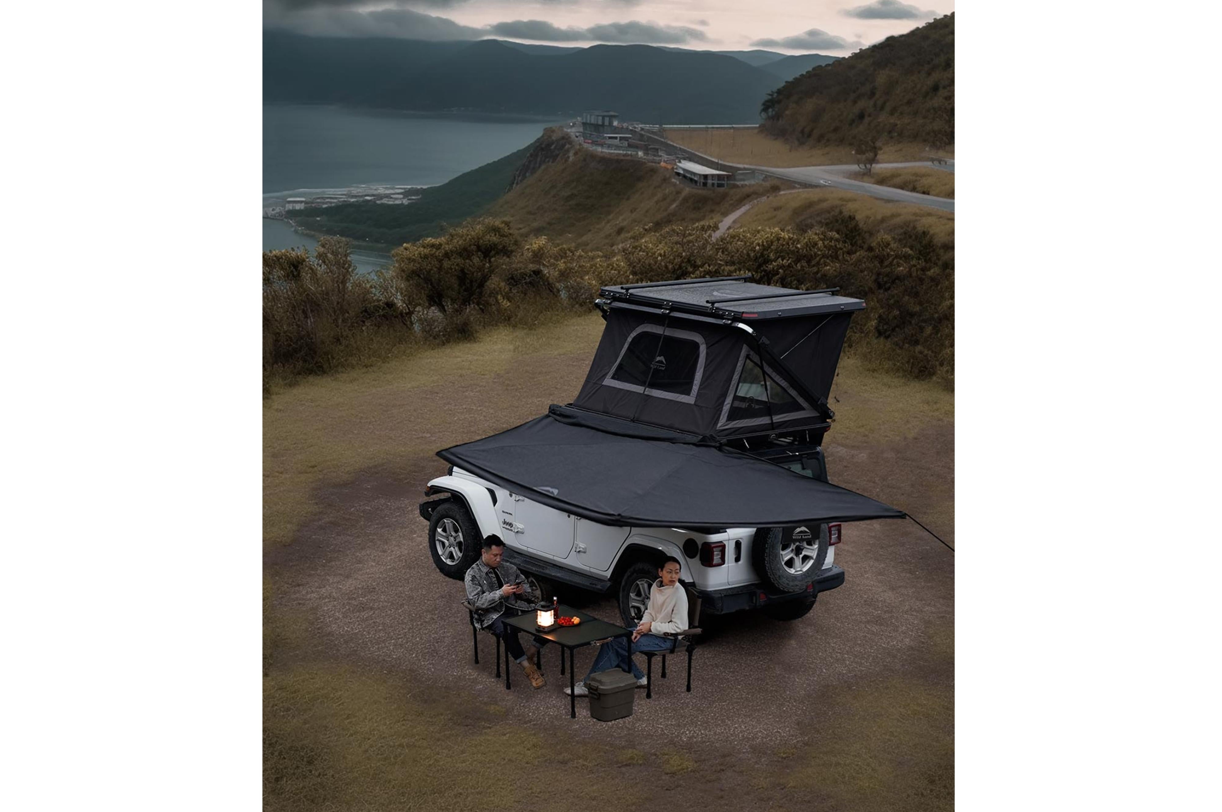 180° Car Awning, Left-Side Mounting