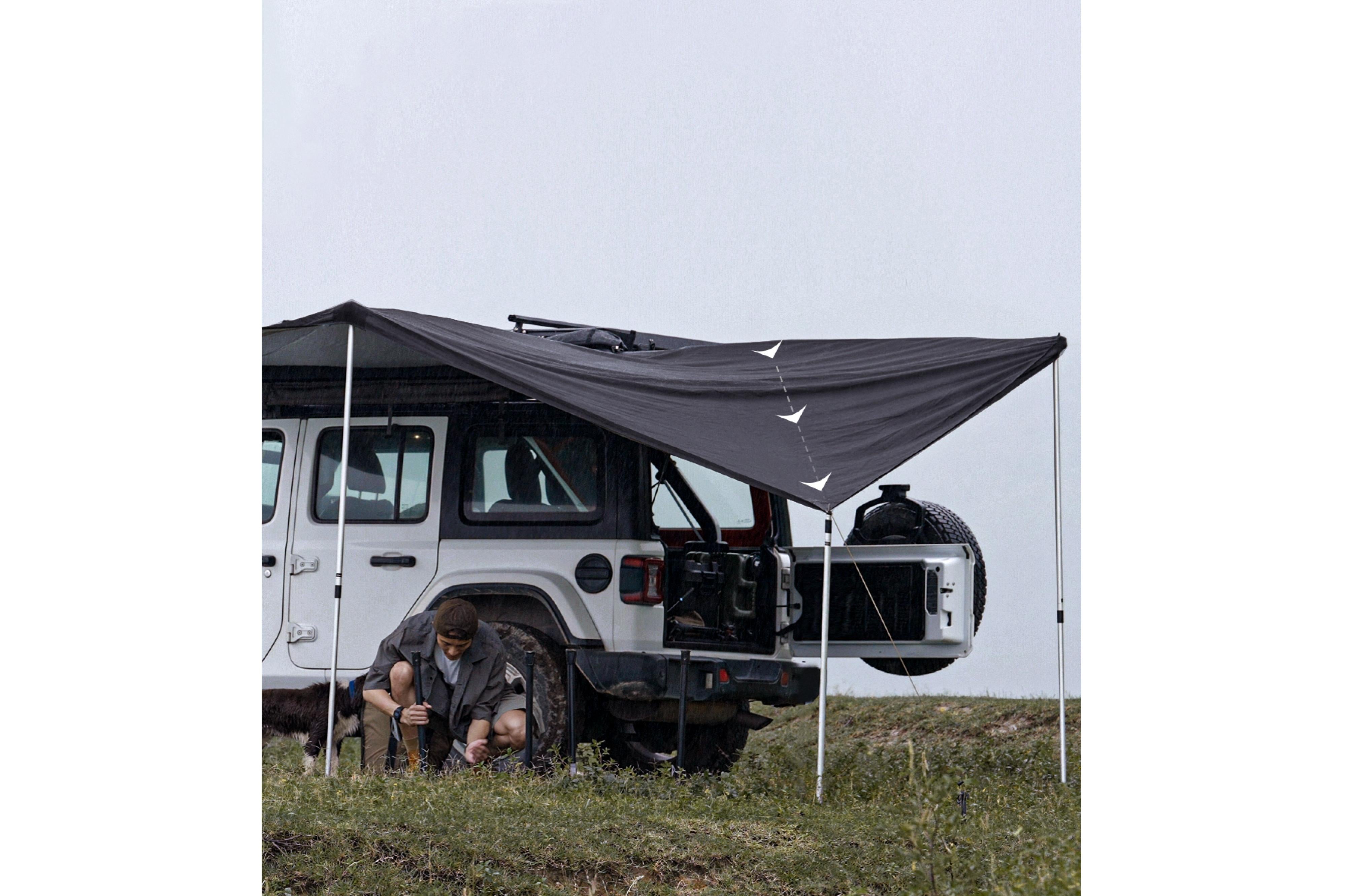 270° Car Awning, Left-Side Mounting