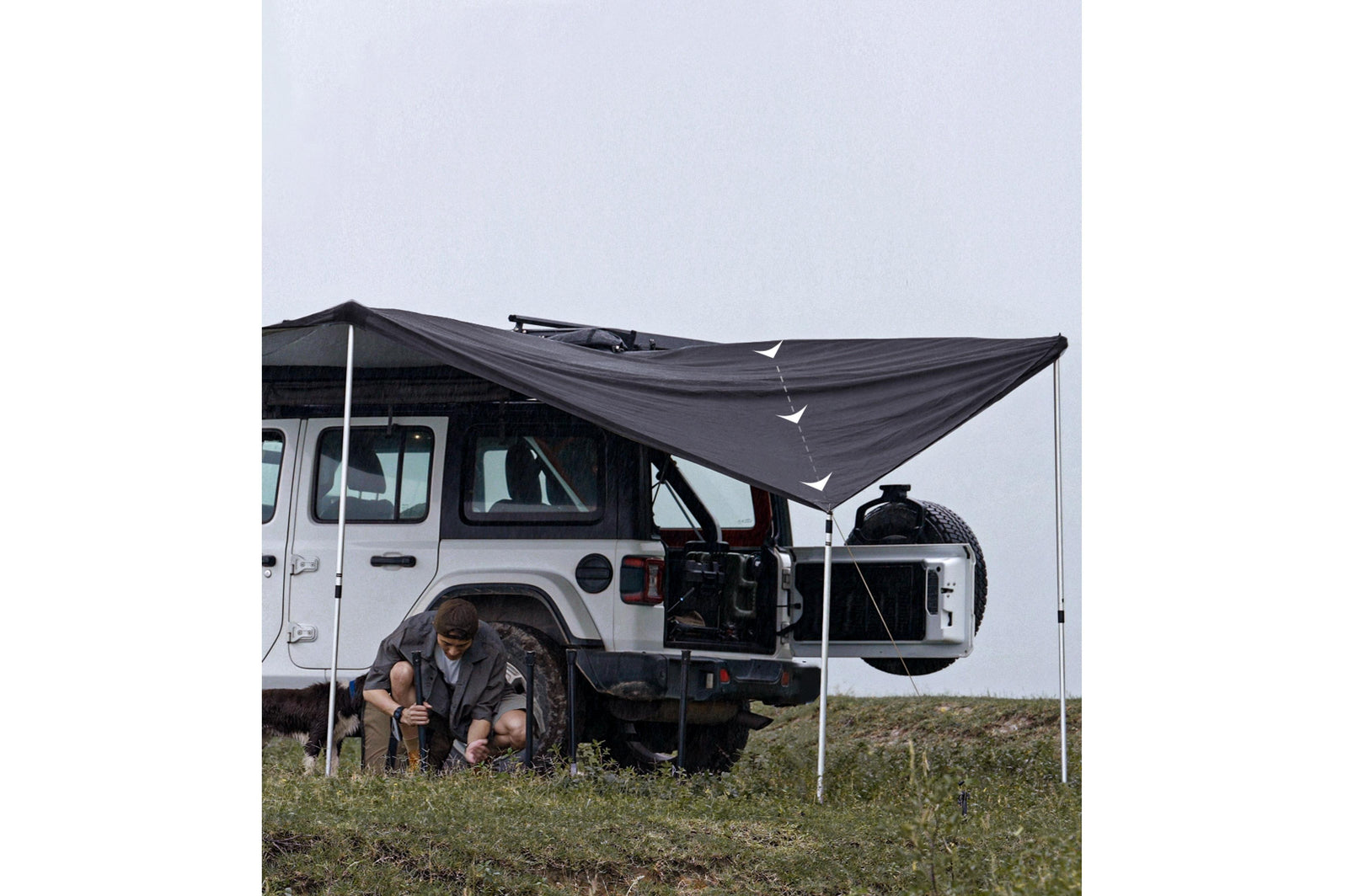 270° Car Awning, Left-Side Mounting