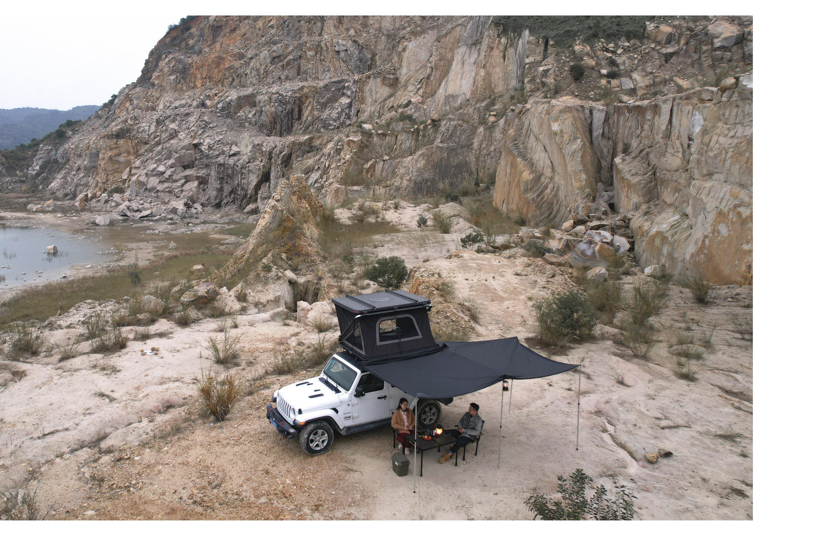 270° Car Awning, Left-Side Mounting