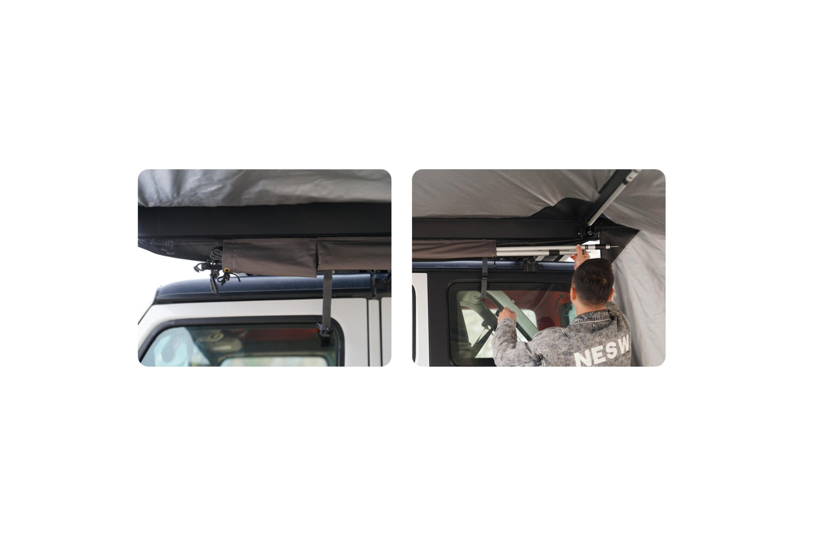 270° Car Awning, Right-Side Mounting
