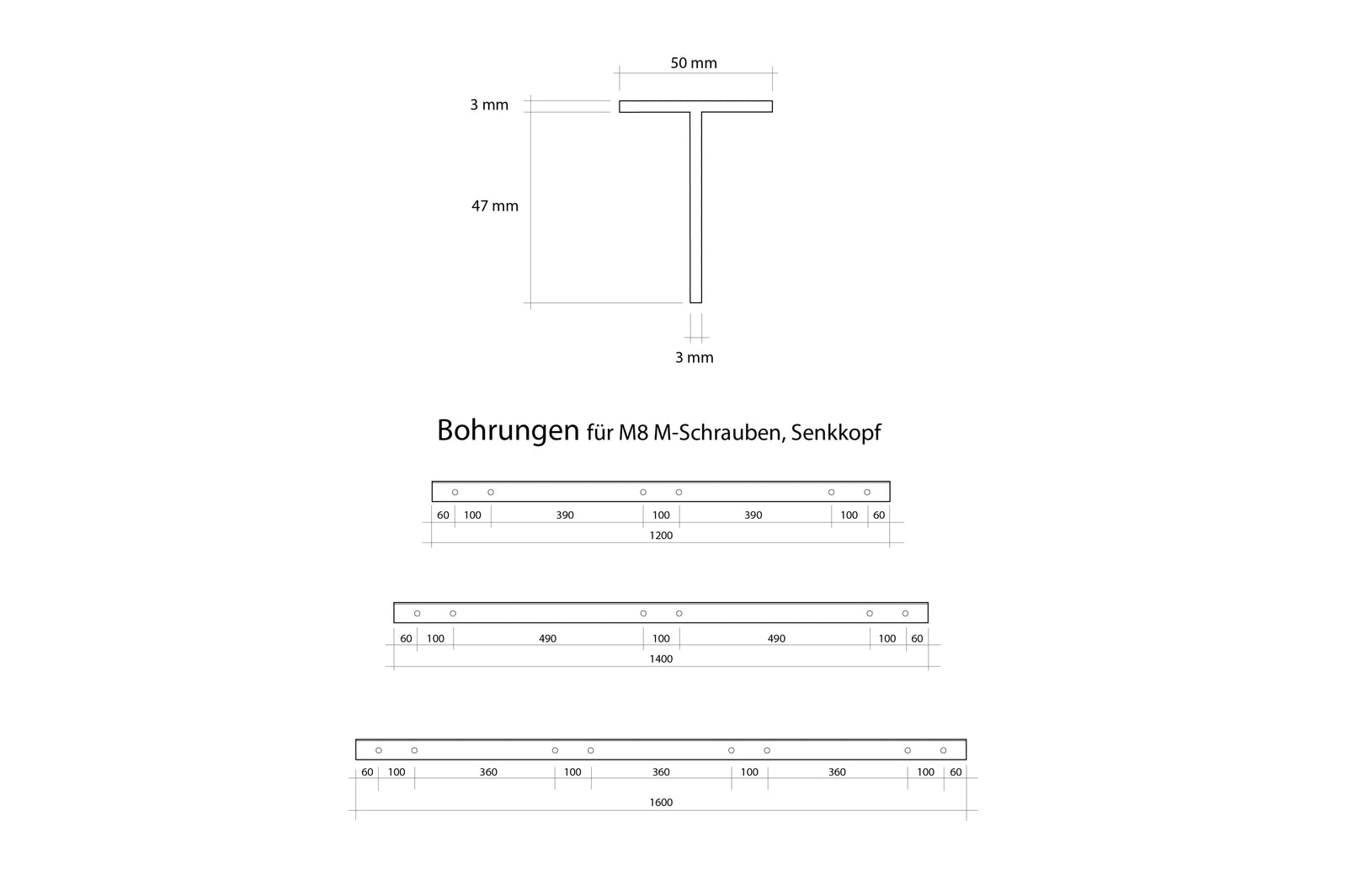 Annjuk - Pick Up Connection Kit 1600mm - 160x5x5 cm - Dachzelt Zubehör