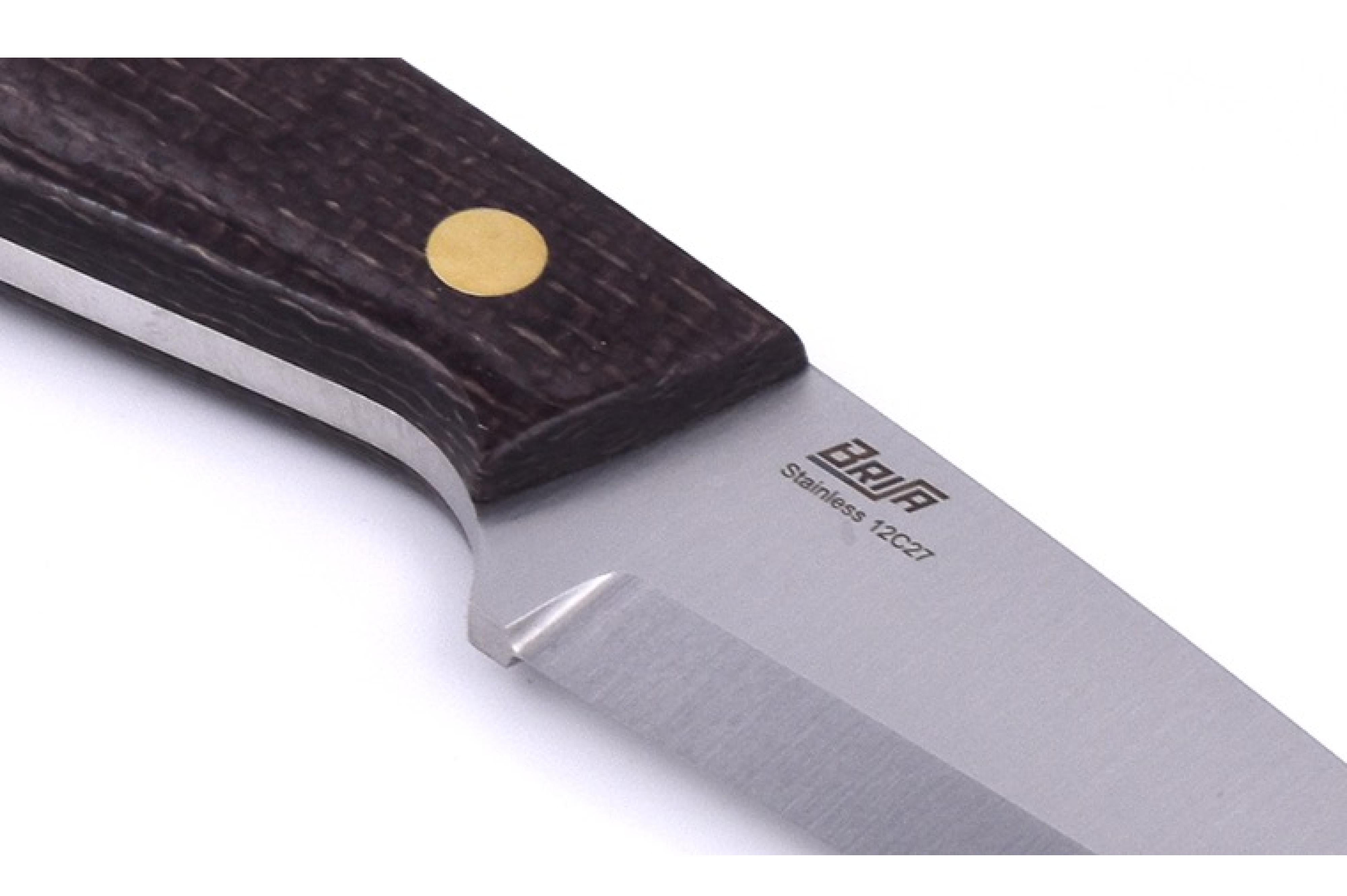 Bobtail 80 - Bison Micarta- Scandi - Multicarry - 17 cm - Bushcraft knives