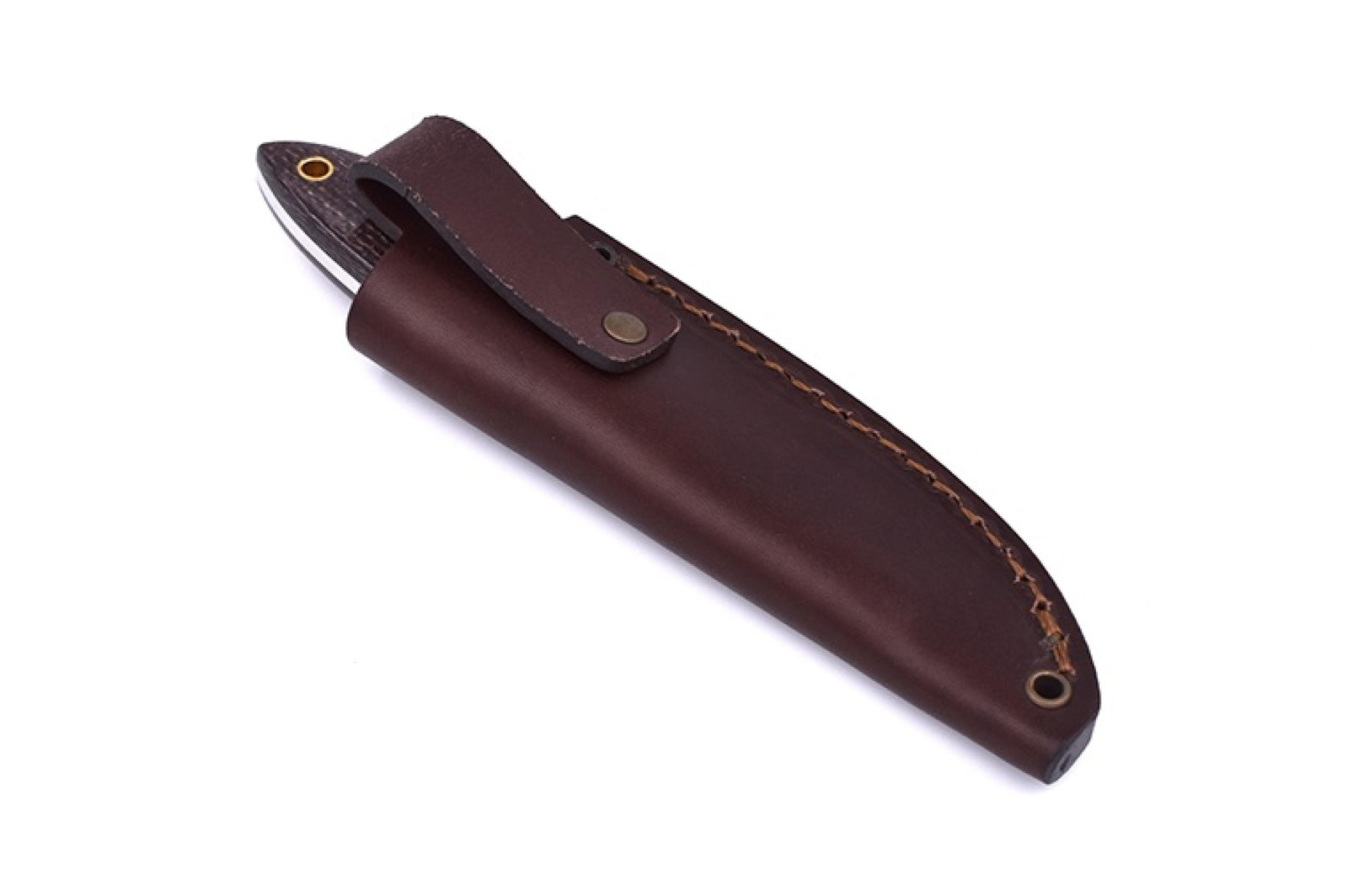 Brisa - Bobtail 80 - BisonMicarta - Flat - Leather - 17 cm - Bushcraft knives