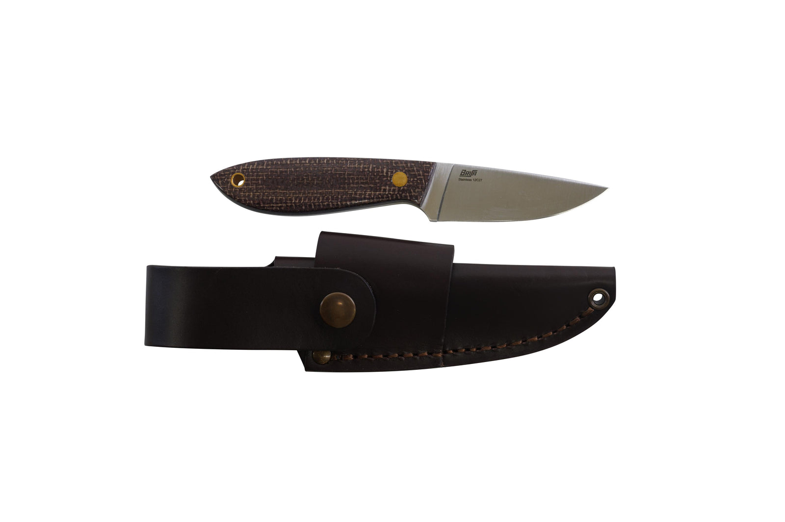 Brisa - Bobtail 80 - BisonMicarta - Flat - Multicarry - 17 cm - Bushcraft knives