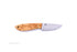Bobtail 80 - CurlyBirch - Flat - Leather - 17 cm - Bushcraft knives