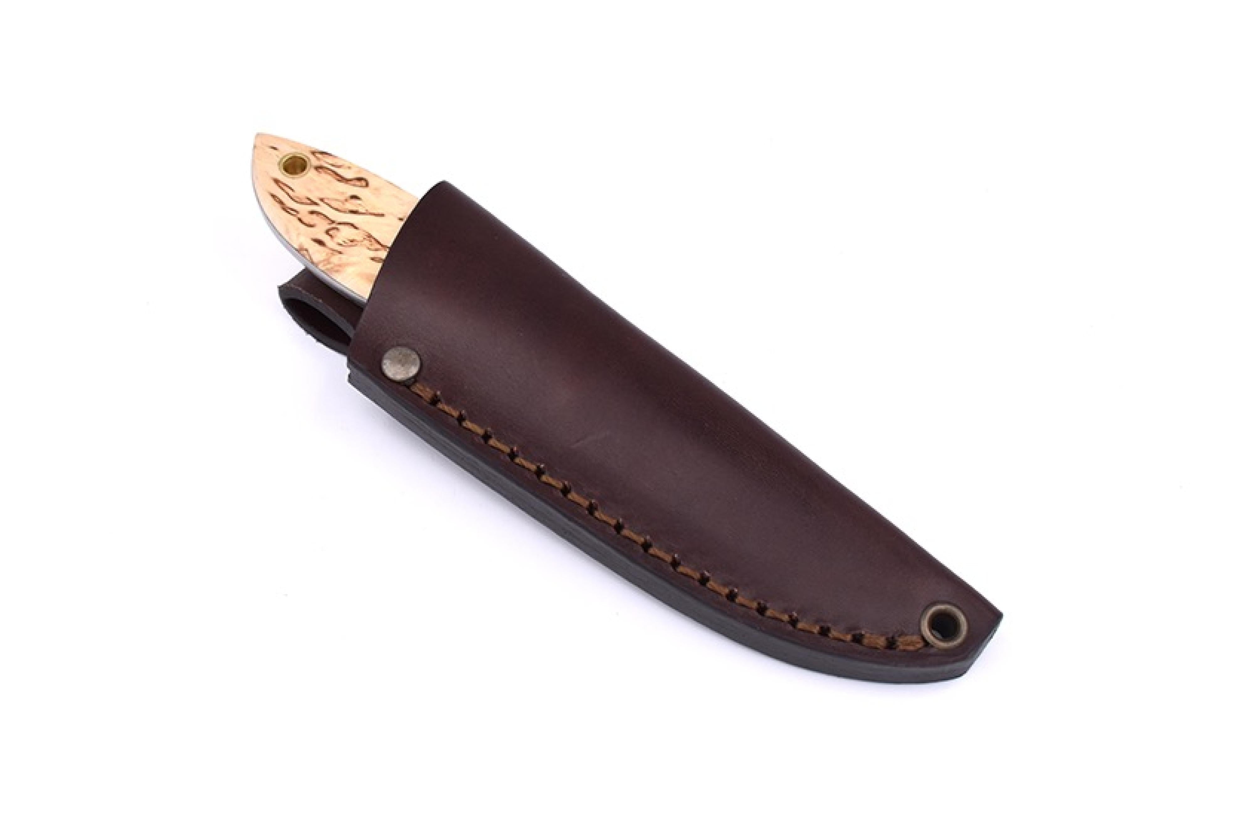 Brisa - Bobtail 80 - CurlyBirch - Scandi - Leather - 17 cm - Messer und Tools
