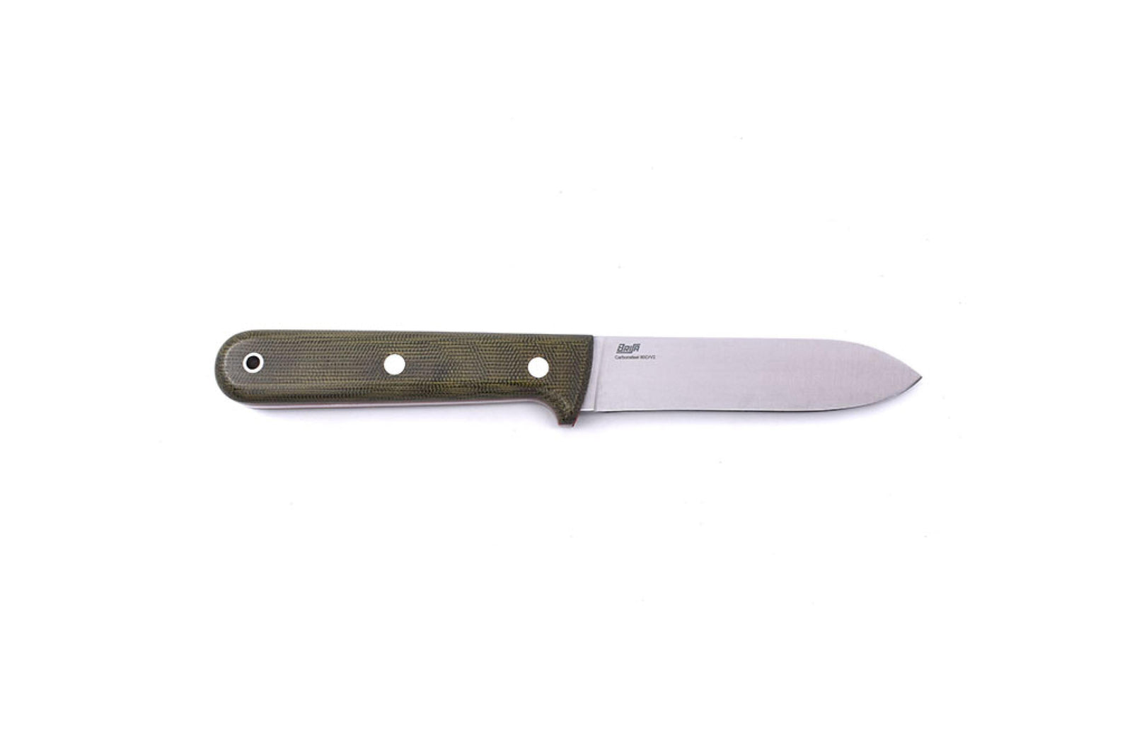 Brisa - Kephart 115 - GreenMicarta - Flat - Leather - 22 cm - Bushcraft knives