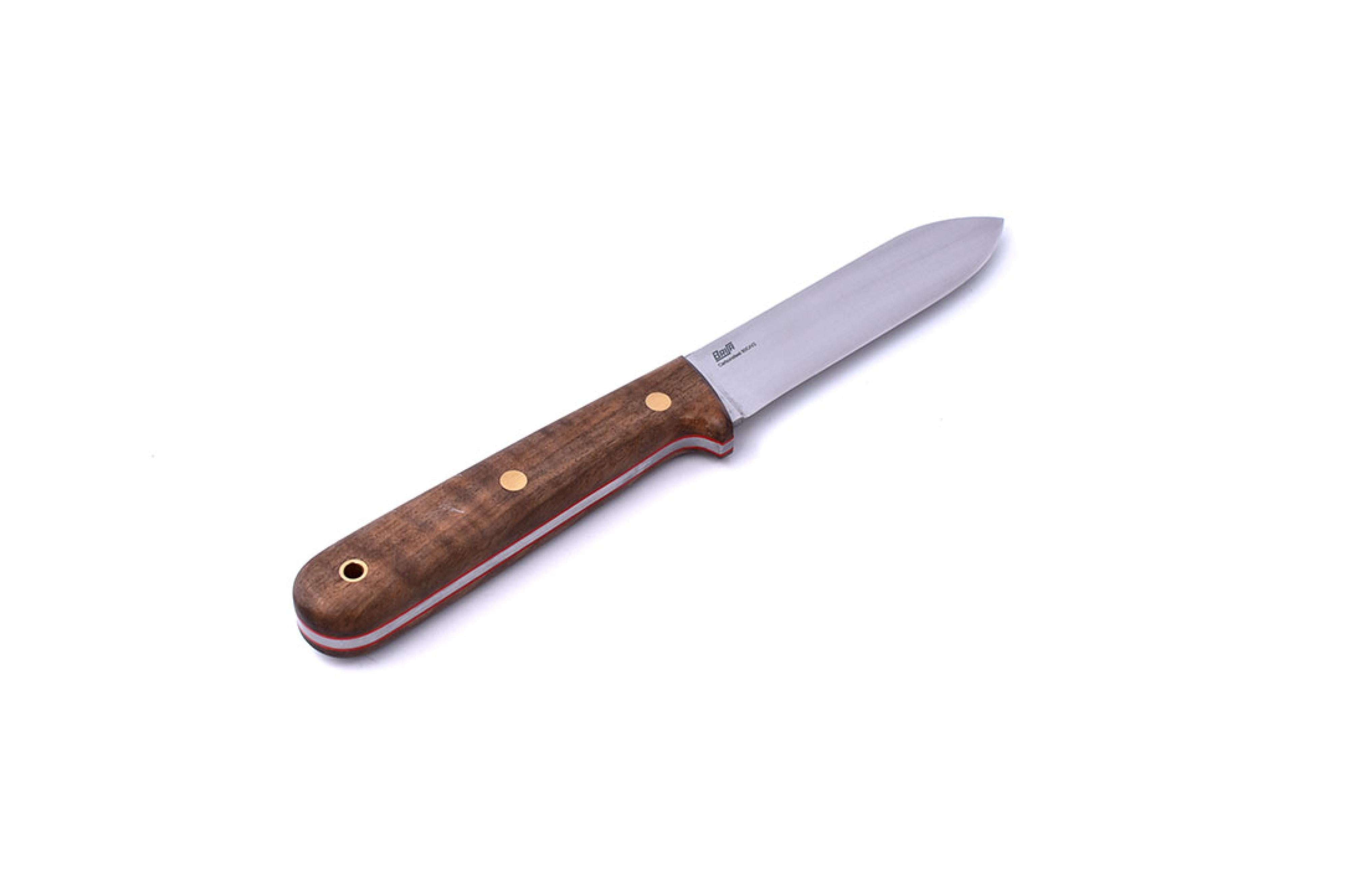 Brisa - Kephart 115 - StabilizedWalnut - Flat - Leather - 23 cm - Bushcraft knives