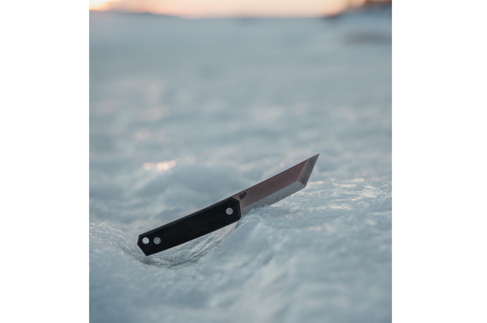 Brisa - Kwaiken 90 - Ebony - Scandi - Leather - 19 cm - Bushcraft knives