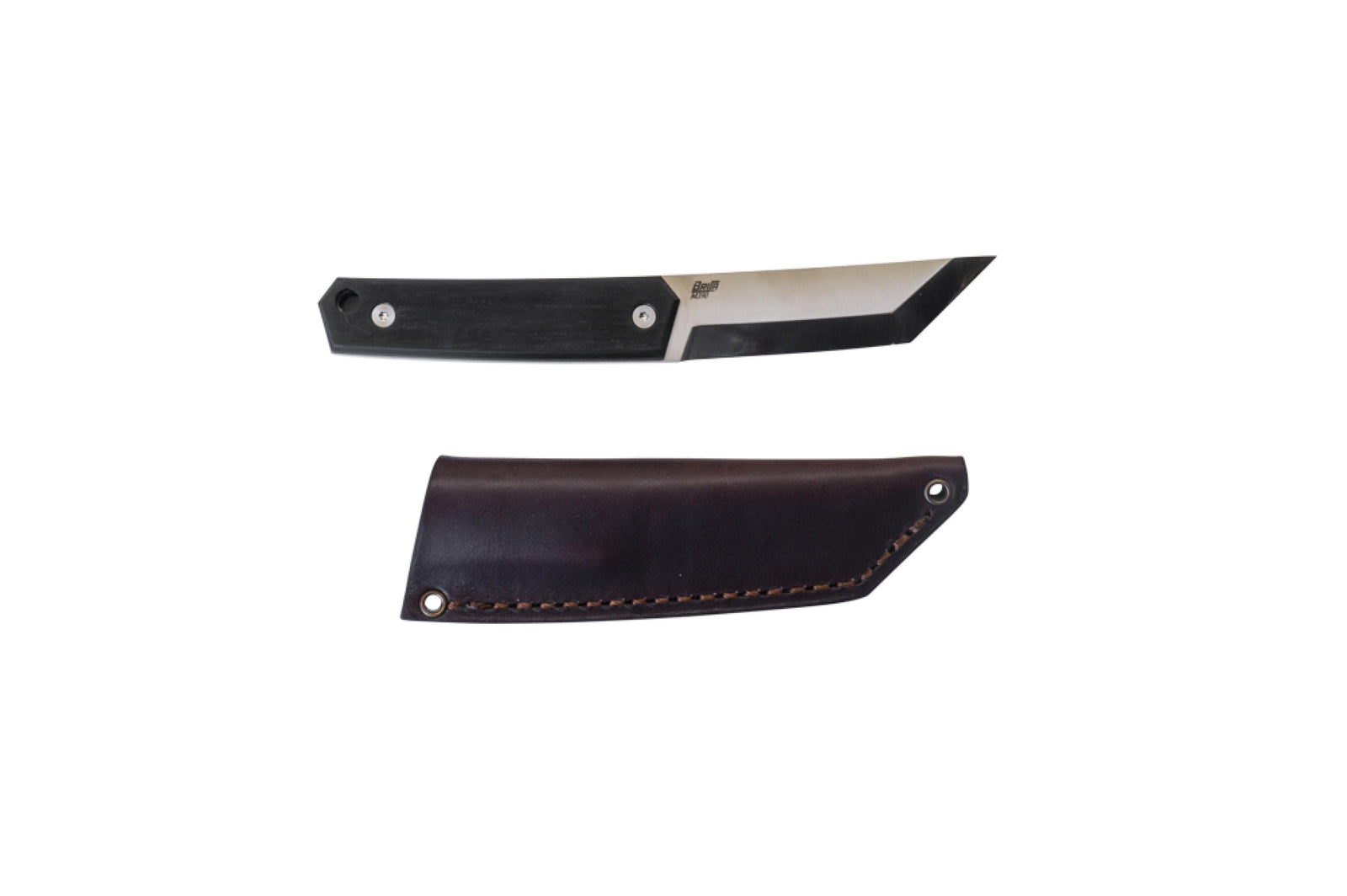 Brisa - Kwaiken 90 - Ebony - Scandi - Leather - 19 cm - Bushcraft knives
