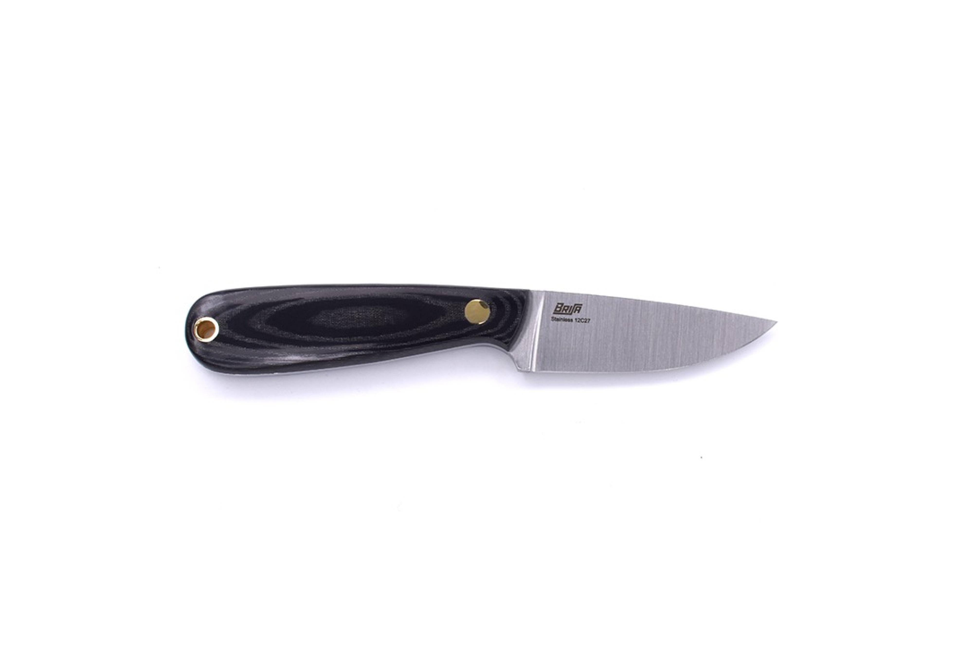 Necker 70 - BlackMicarta - Flat - Kydex - 16 cm - Carving knives