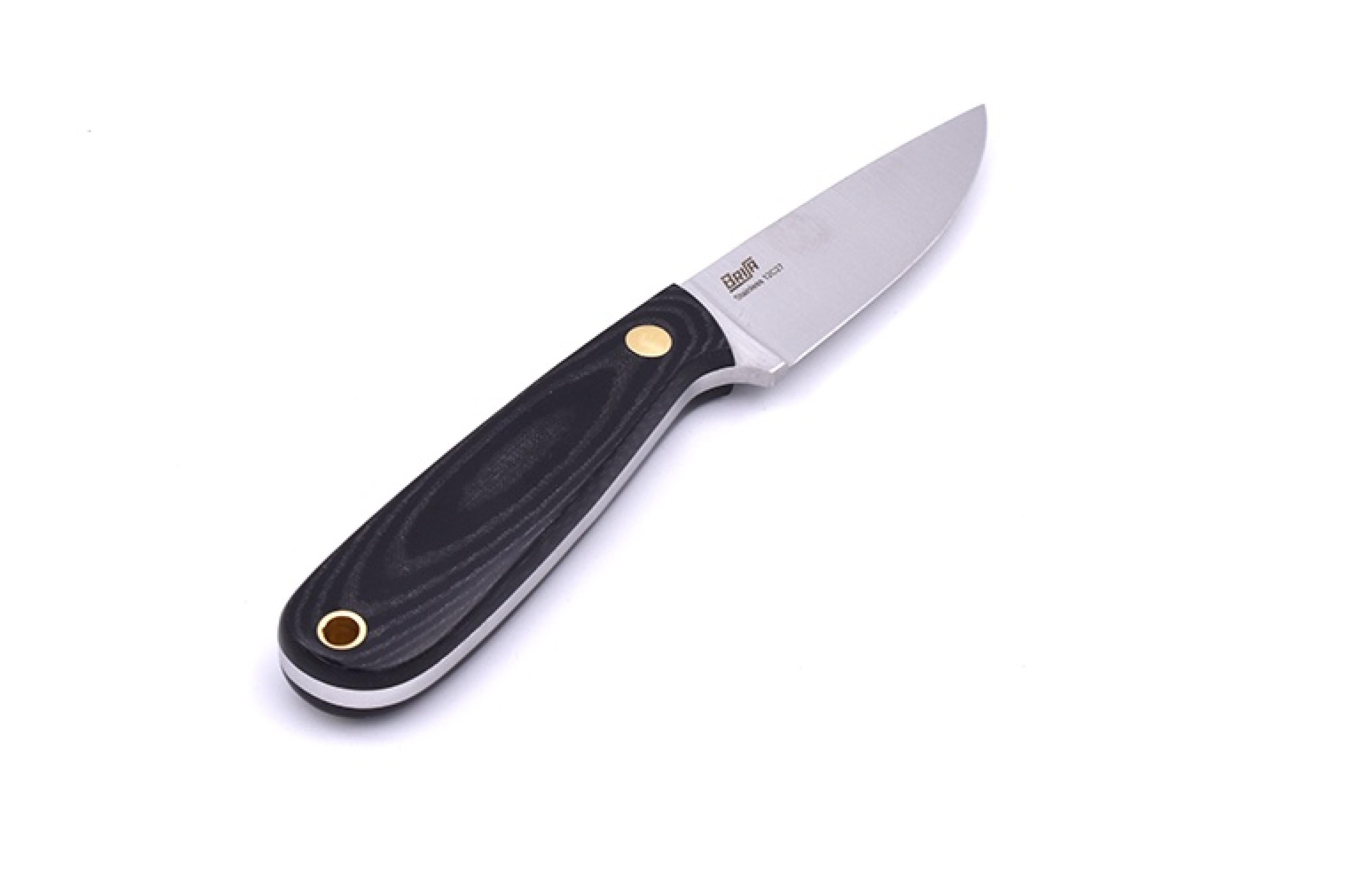 Necker 70 - BlackMicarta - Flat - Multicarry - 16 cm - Carving knives