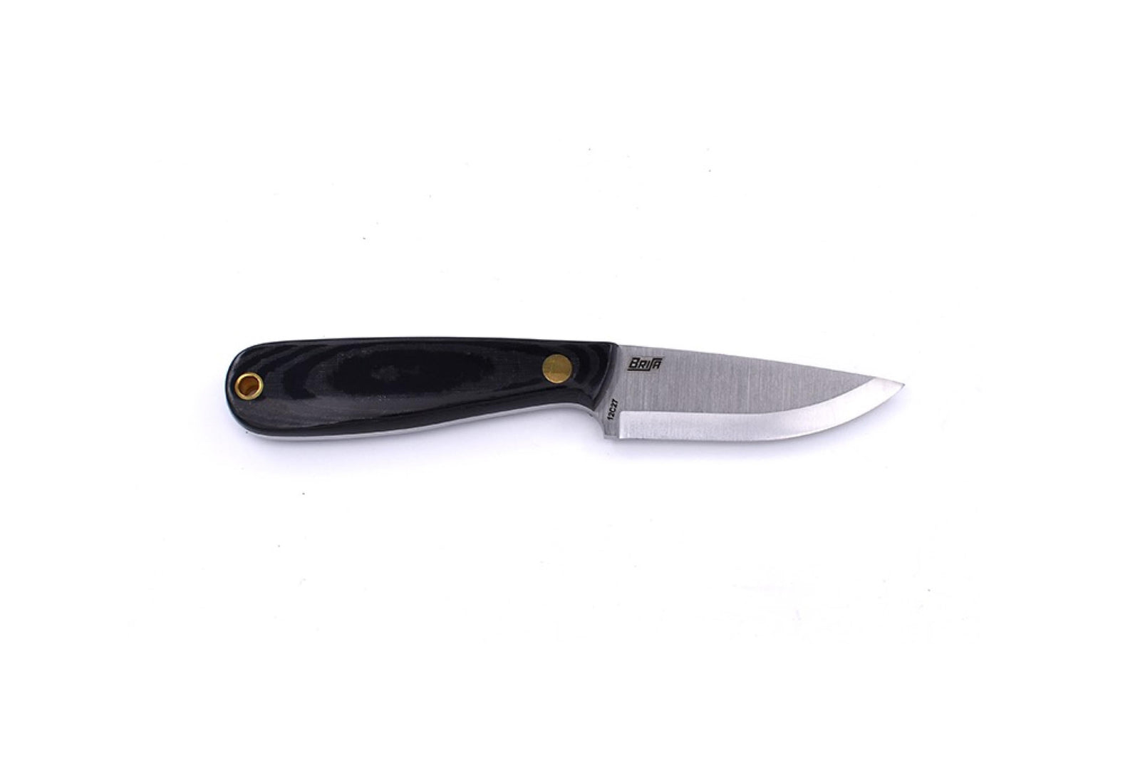 Brisa - Necker 70 - BlackMicarta - Scandi - Leather - 16 cm - Carving knives