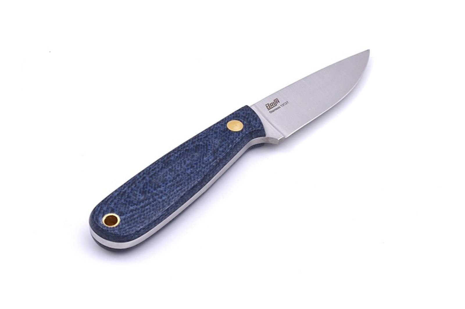 Brisa - Necker 70 - BluejeansMicarta - Flat - Leather - 16 cm - Carving knives