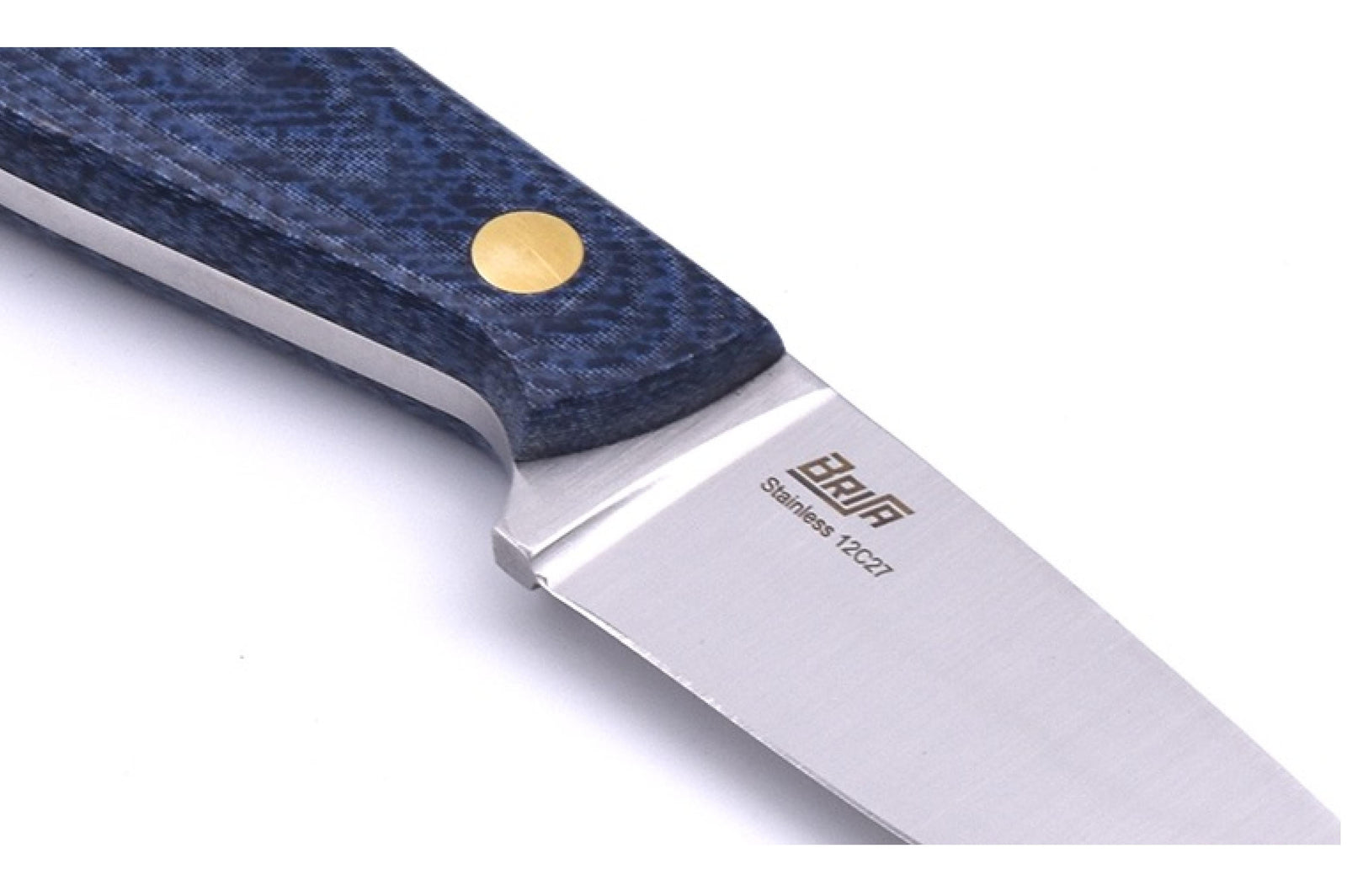 Brisa - Necker 70 - BluejeansMicarta - Flat - Leather - 16 cm - Carving knives