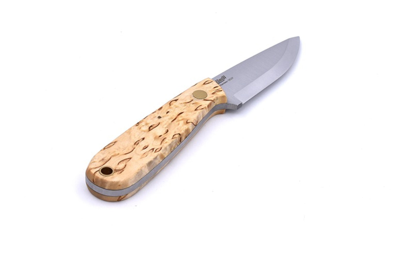 Brisa - Necker 70 - CurlyBirch - Scandi - Leather - 16 cm - Carving knives