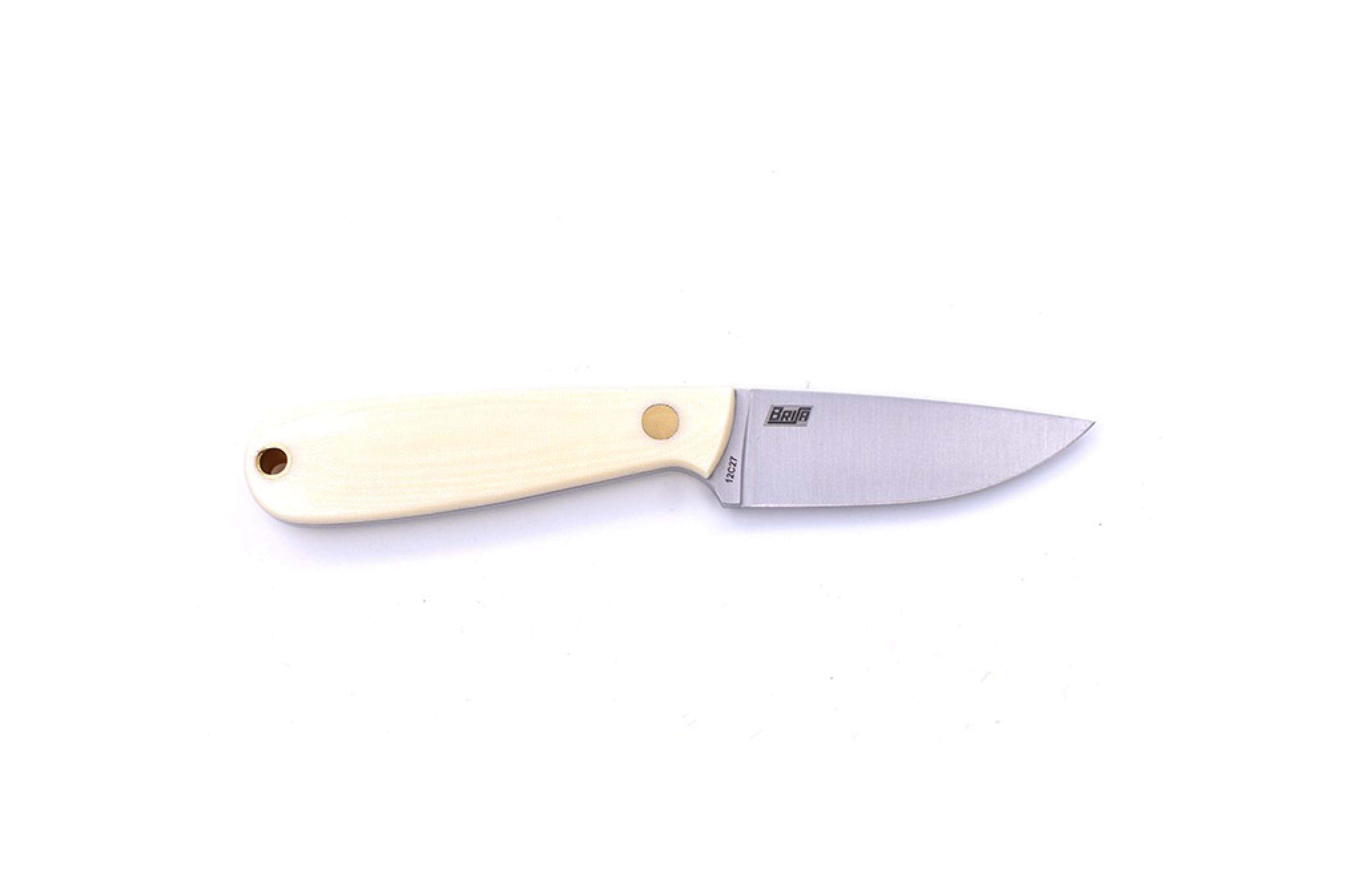 Brisa - Necker 70 - IvoryMicarta - Flat - Kydex - 16 cm - Carving knives