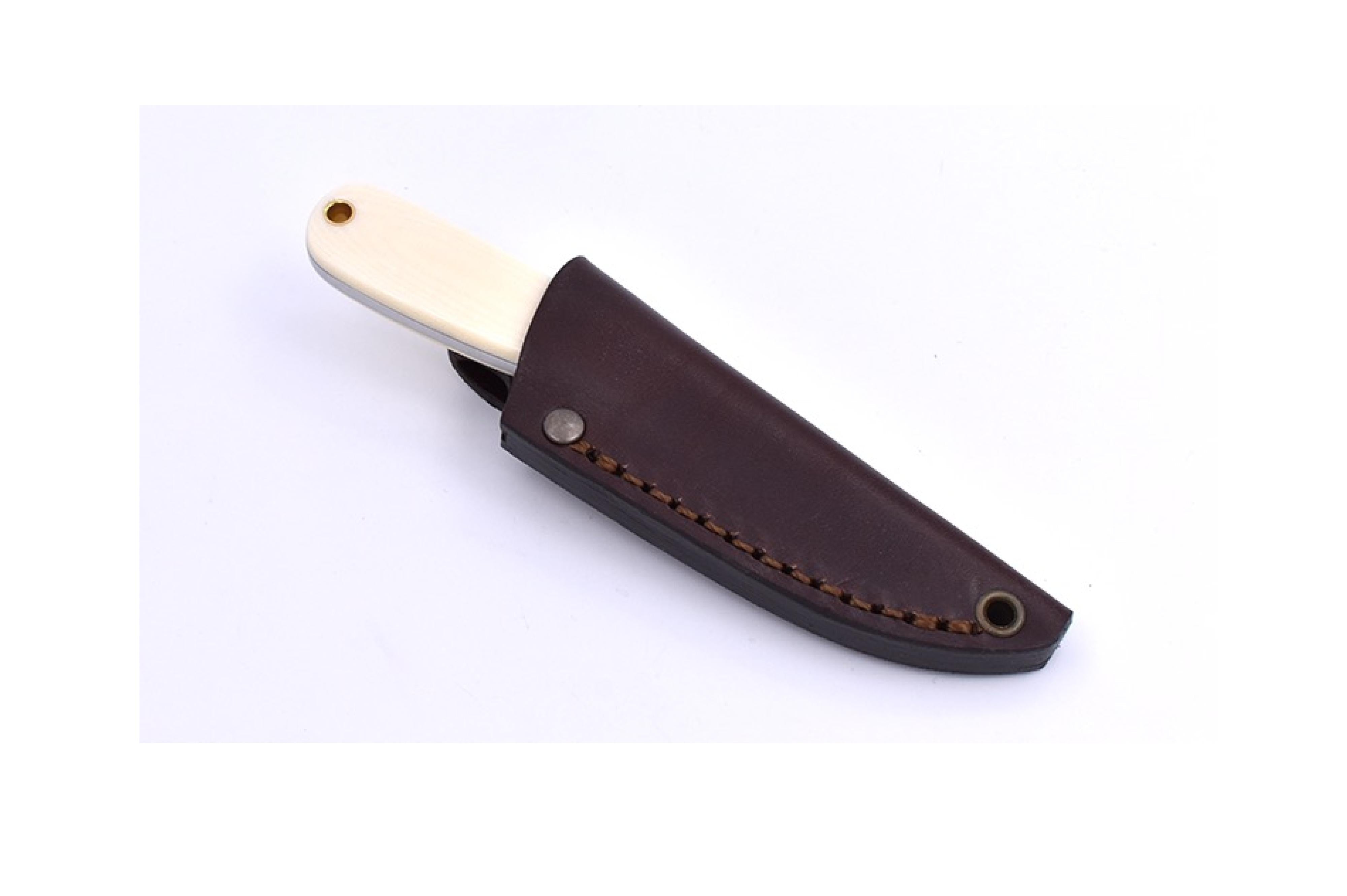 Brisa - Necker 70 - IvoryMicarta - Flat - Leather - 16 cm - Carving knives