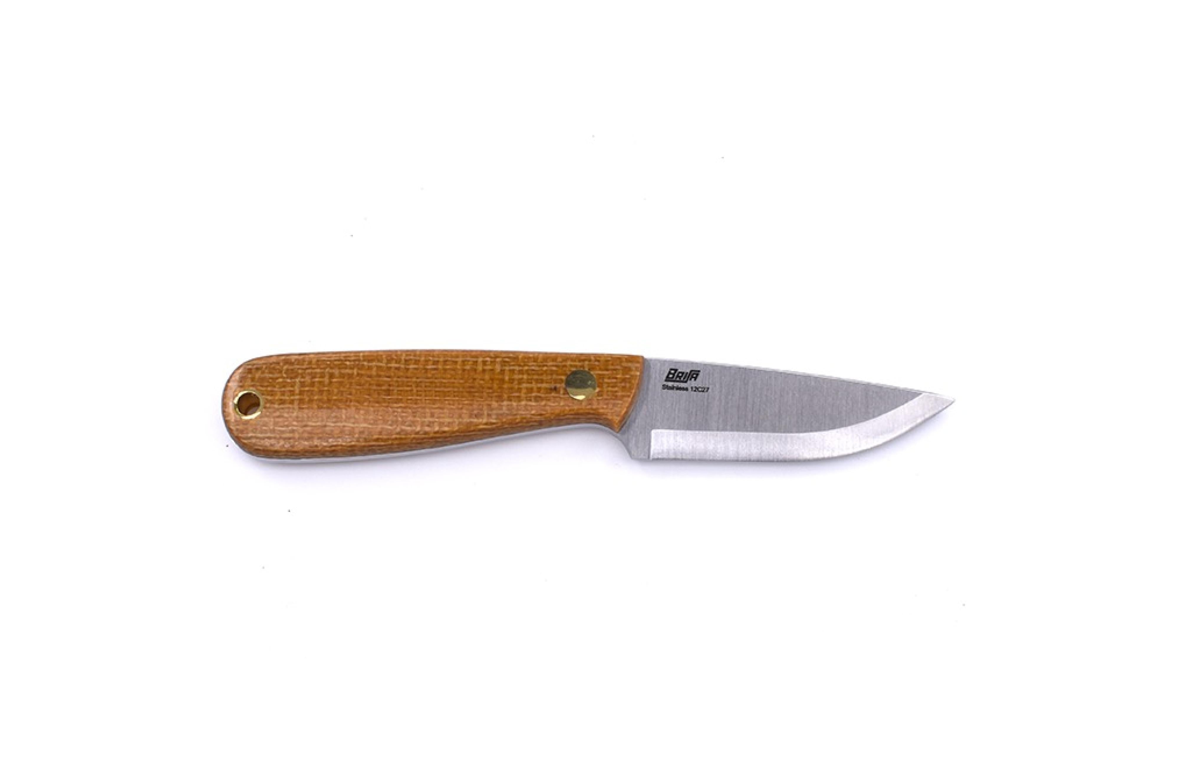 Brisa - Necker 70 - MustardMicarta - Scandi - Multicarry - 16 cm - Carving knives