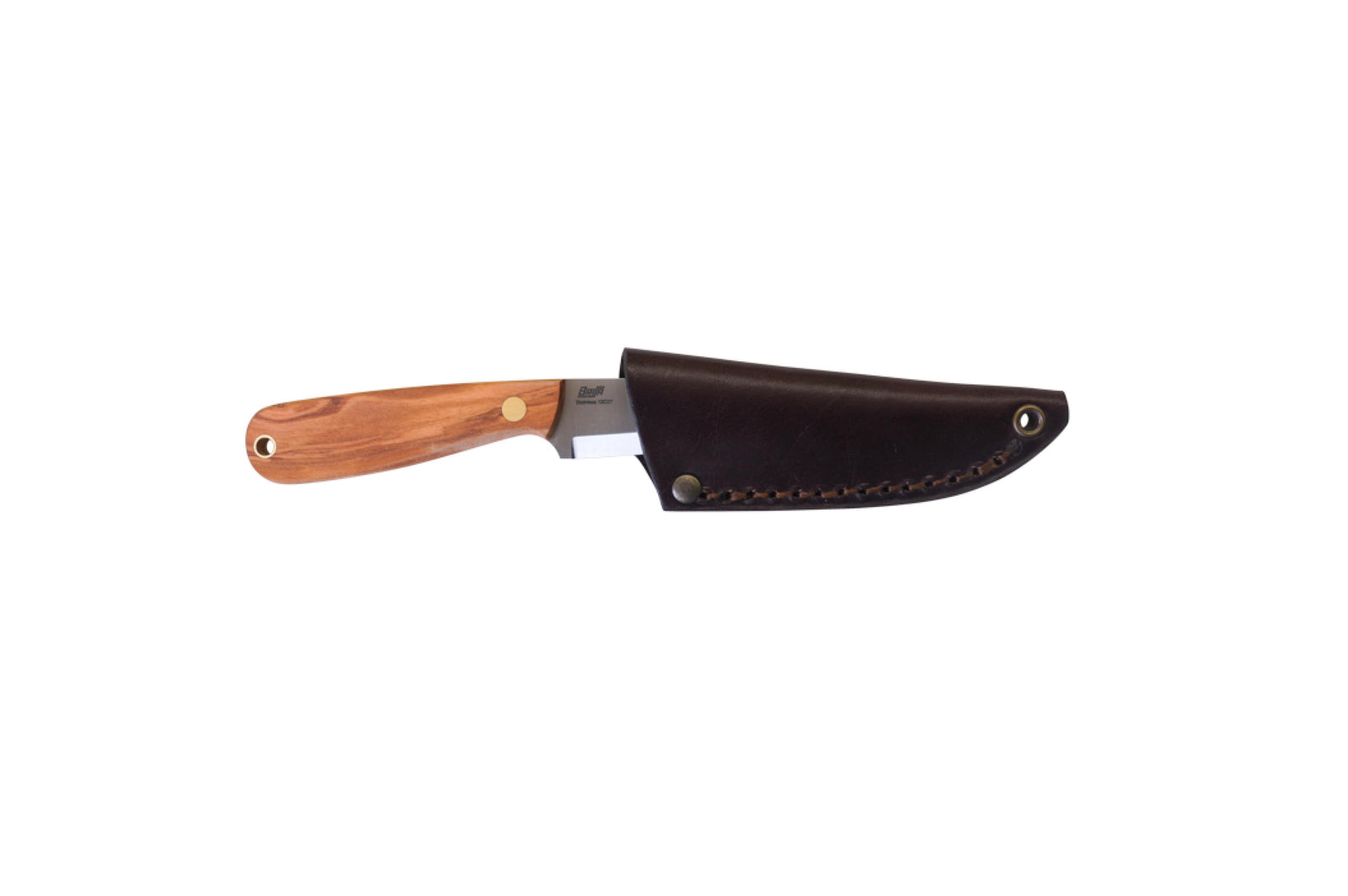 Brisa - Necker 70 - Olive - Scandi - Leather - 16 cm - Carving knives