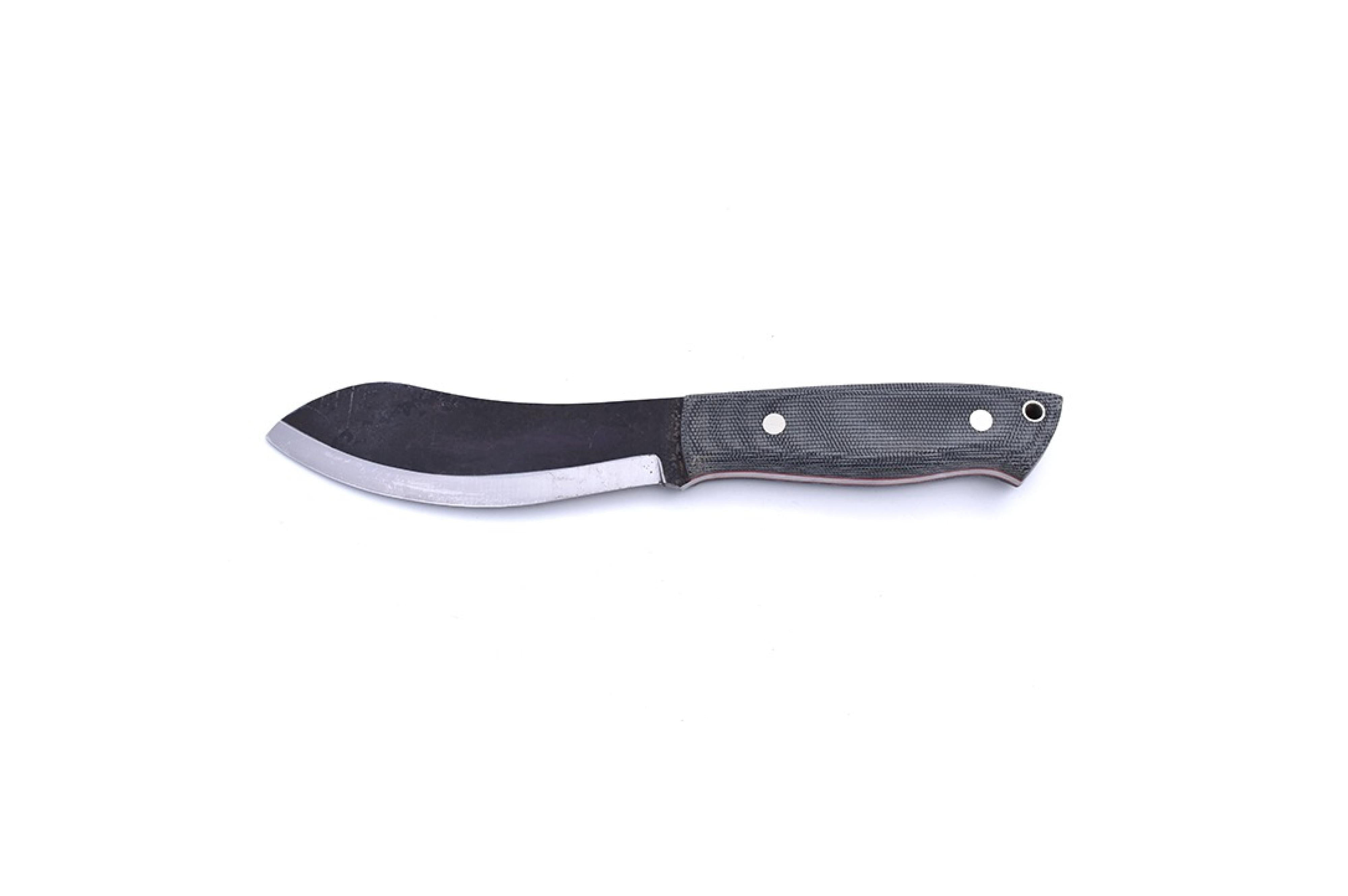 Brisa - Nessmuk 125 - BlackMicarta - Scandi - Leather - 24 cm - Bushcraft knives
