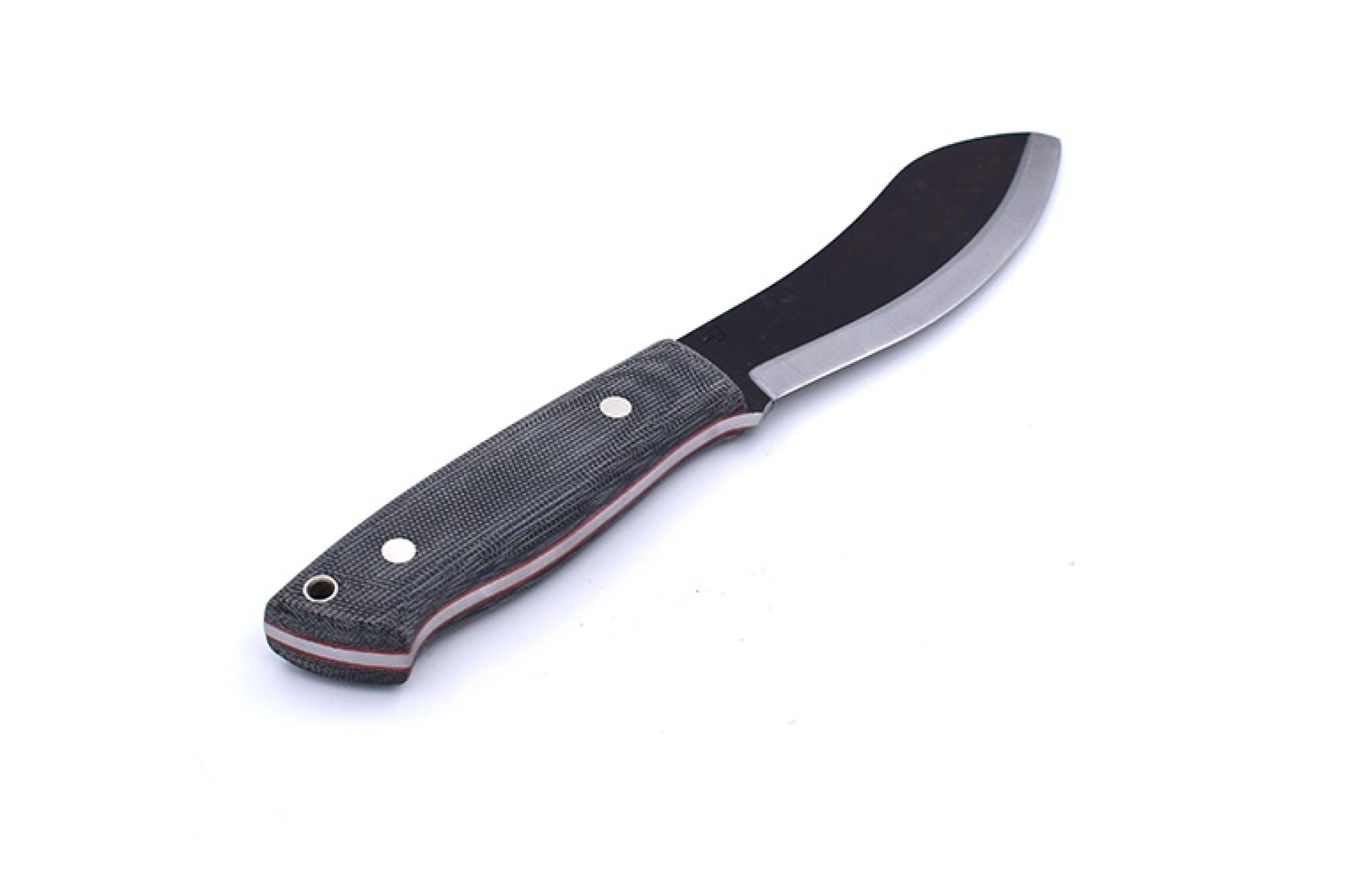 Brisa - Nessmuk 125 - BlackMicarta - Scandi - Leather - 24 cm - Bushcraft knives