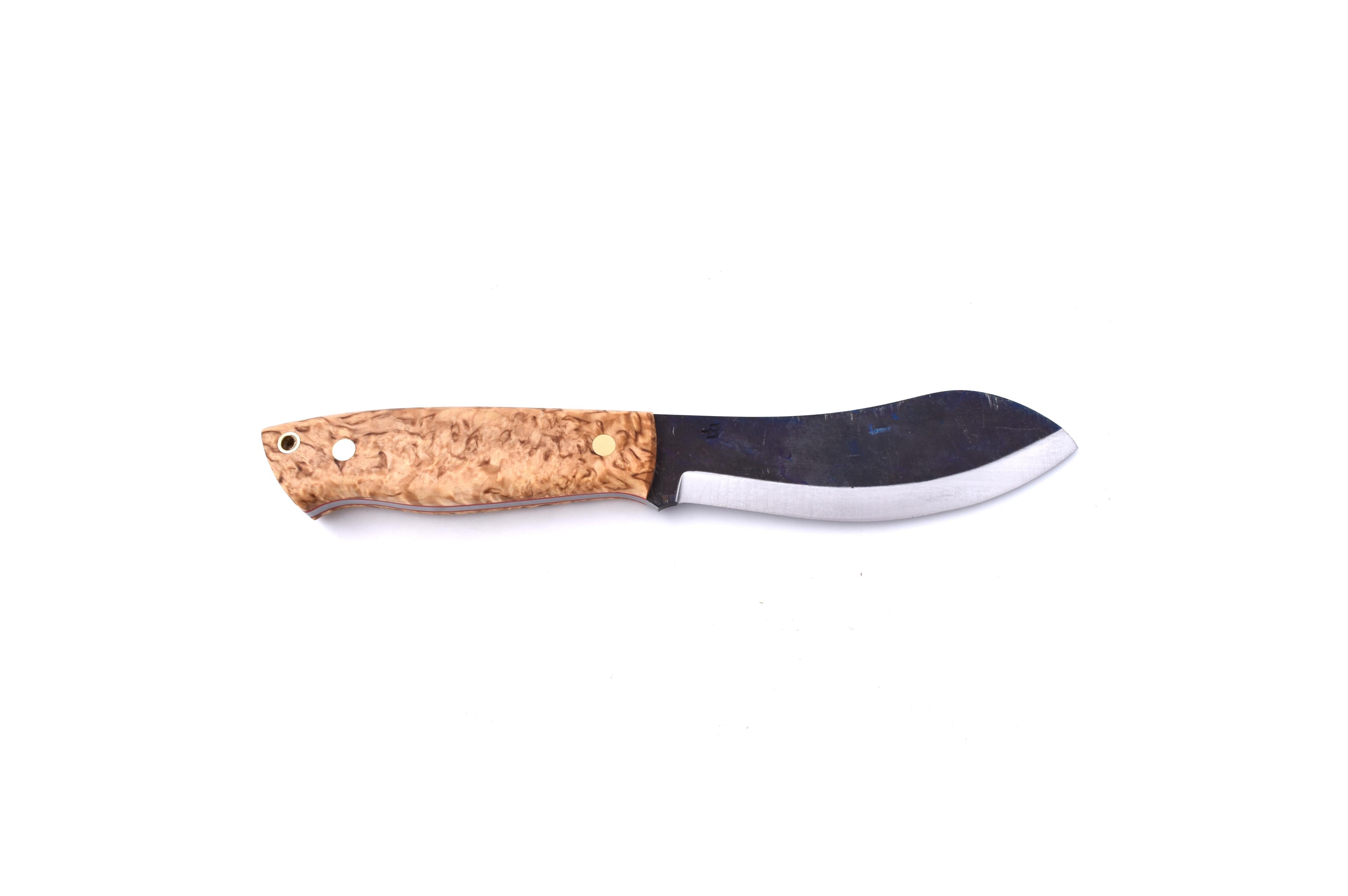 Brisa - Nessmuk 125 - CurlyBirch - Scandi - Firesteel - 24 cm - Bushcraft knives