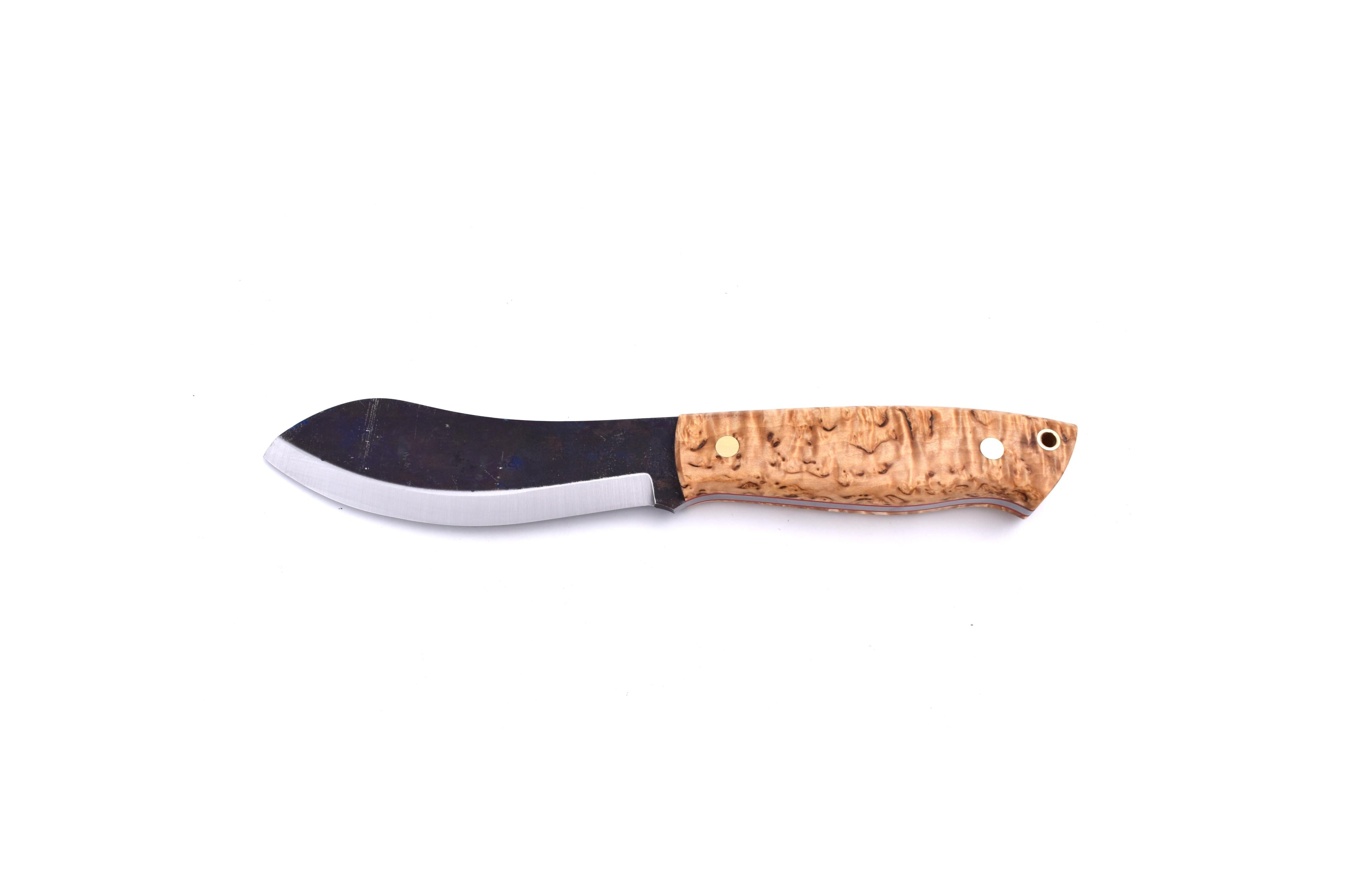 Brisa - Nessmuk 125 - CurlyBirch - Scandi - Firesteel - 24 cm - Bushcraft knives