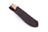 Brisa - Nessmuk 125 - CurlyBirch - Scandi - Leather - 24 cm - Bushcraft knives