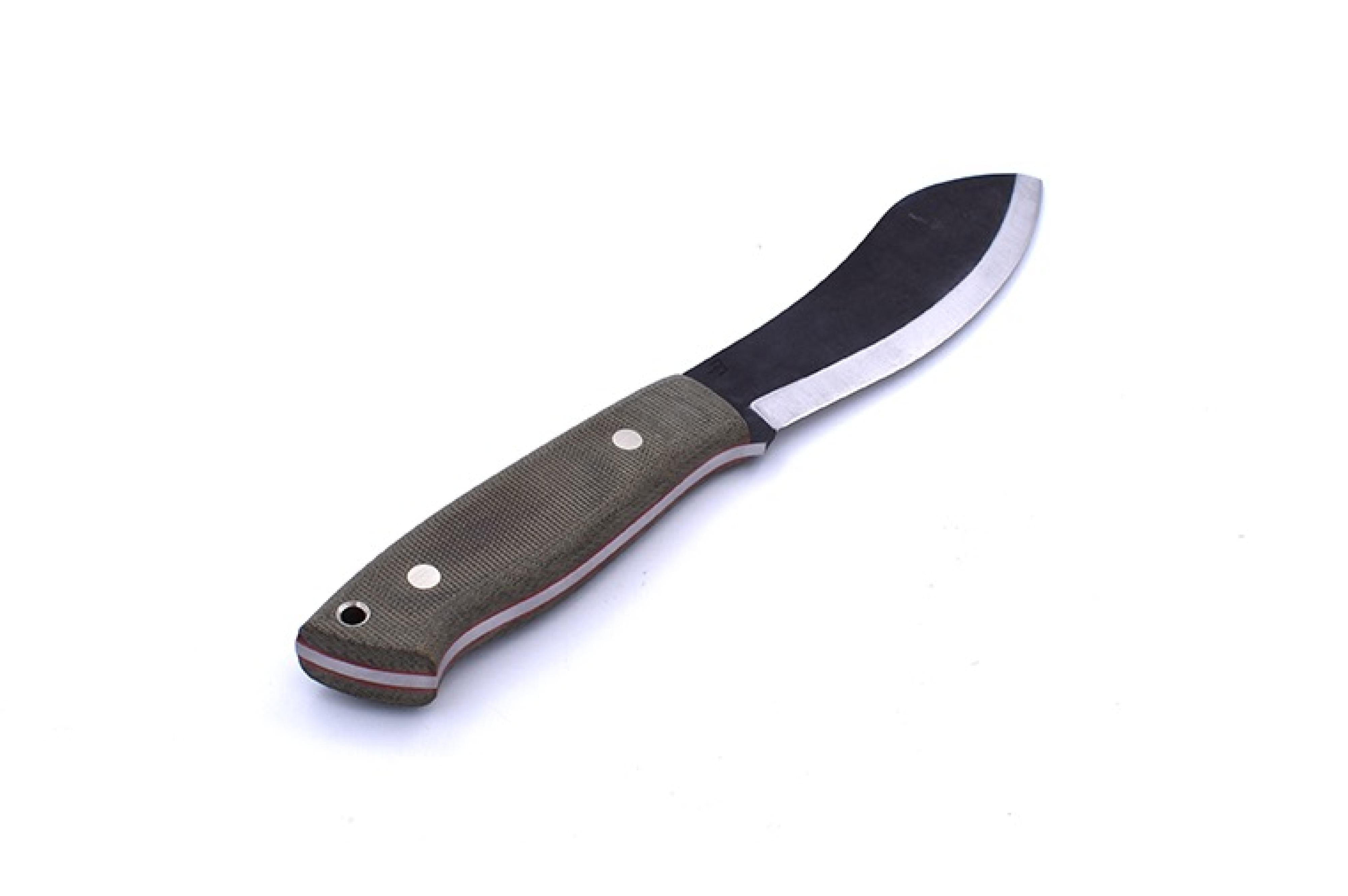 Brisa - Nessmuk 125 - GreenMicarta - Scandi - Leather - 24 cm - Bushcraft knives
